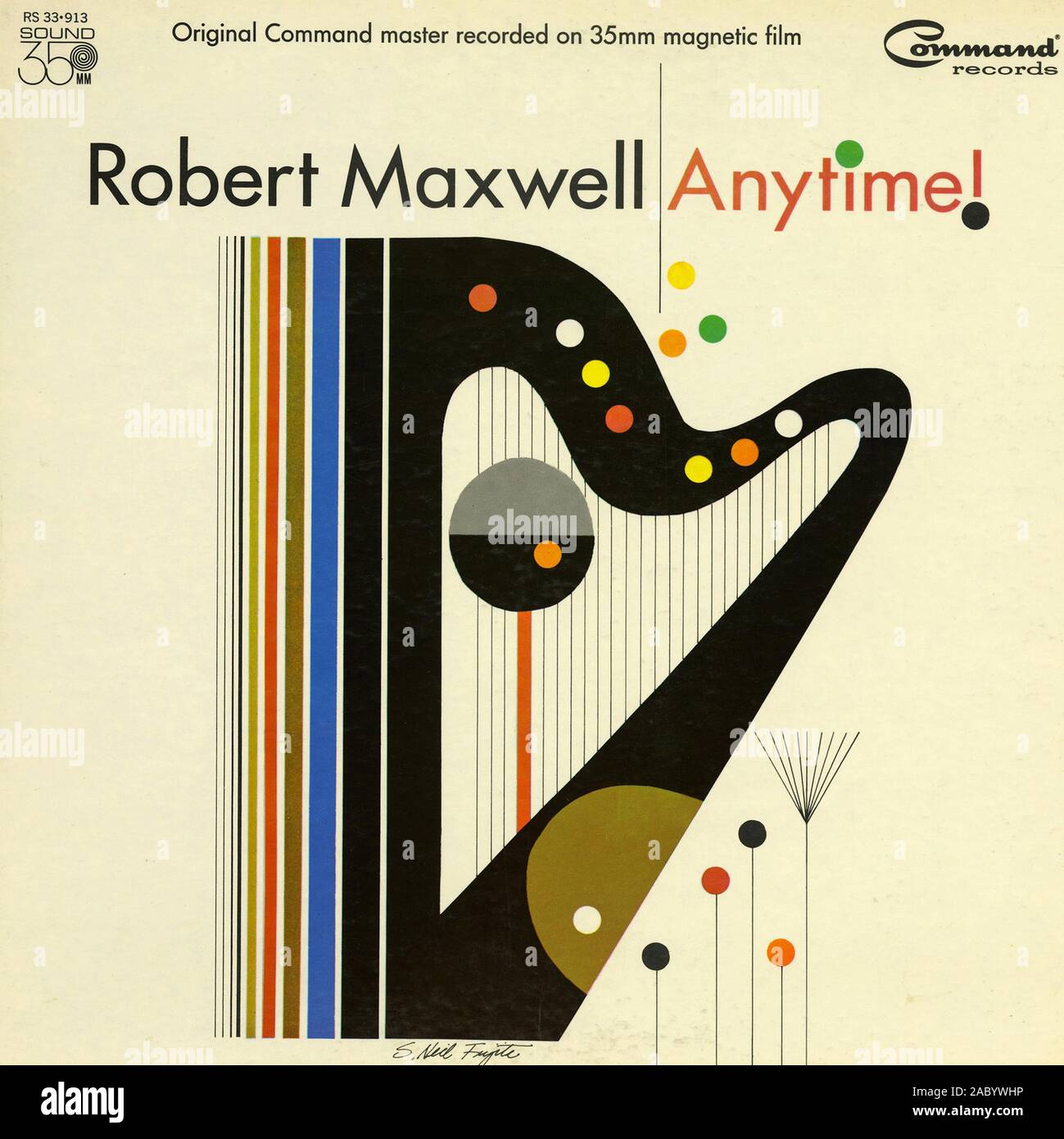 Anytime! Robert Maxwell - Vintage vinyl album cover Stock Photo