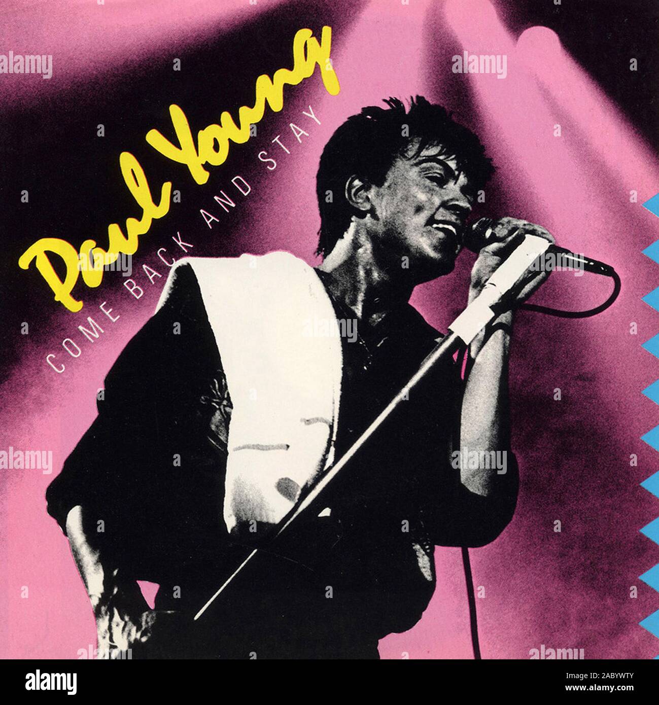 Paul Young Come Back And Stay Vintage vinyl album cover Stock Photo