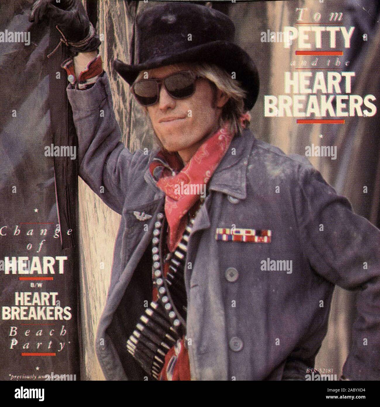 Tom Petty and The Heartbreakers - Change Of Heart   - Vintage vinyl album cover Stock Photo