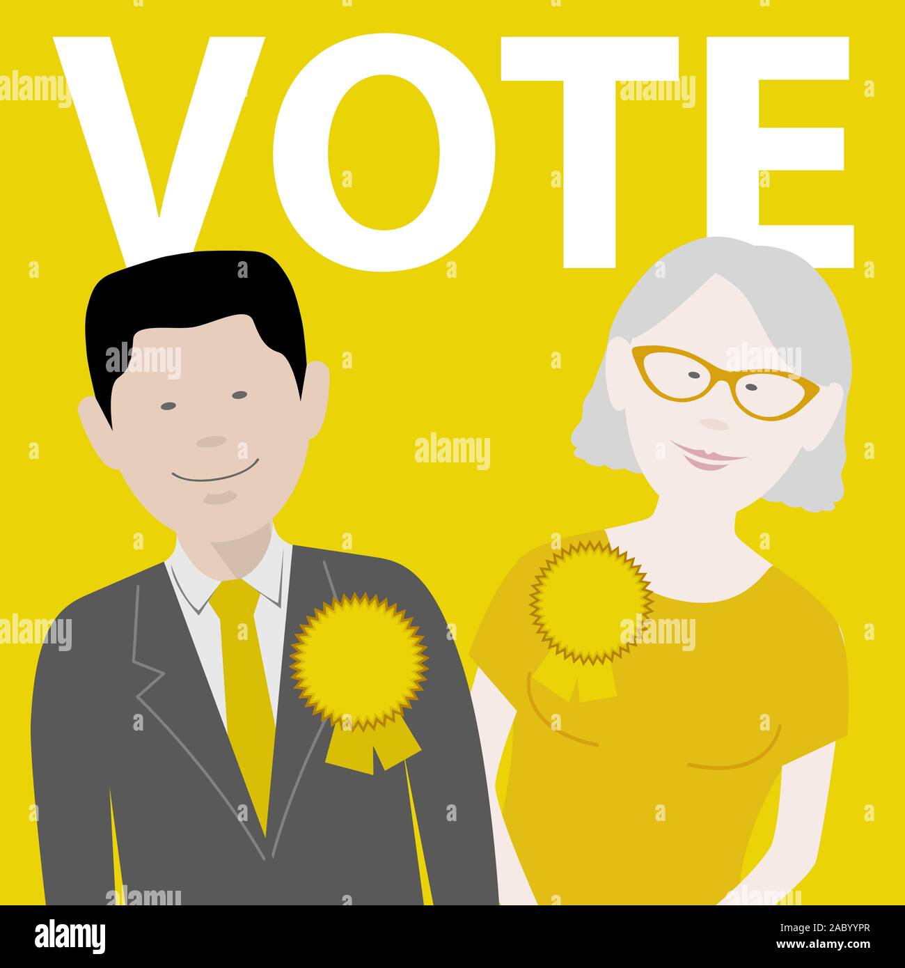 two independent united kingdom political candidates. EPS file available Stock Vector