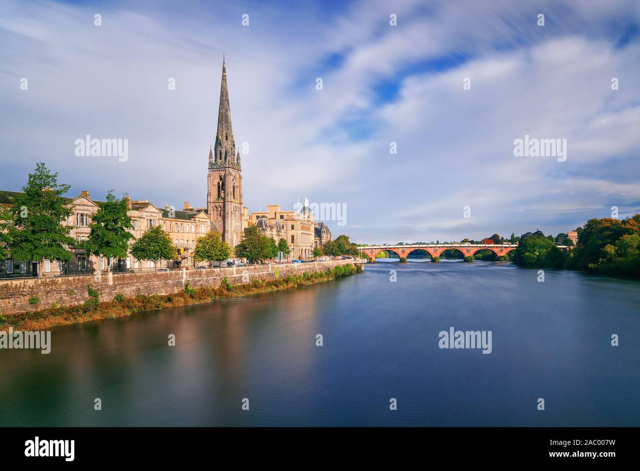 Perth Tay A view over the River Tay in Perth, Scotland Stock Photo - Alamy