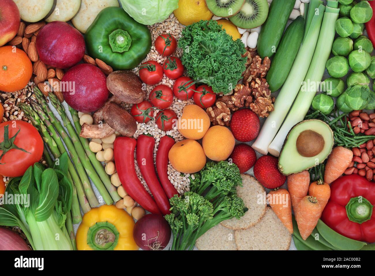 Low glycemic health food for a diabetic diet with foods high in