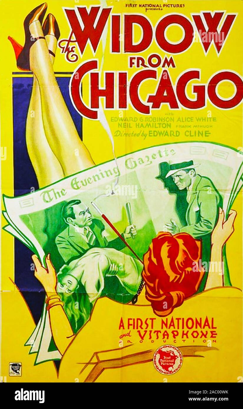 THE WIDOW FROM CHICAGO 1930 First National film with Alice White Stock Photo