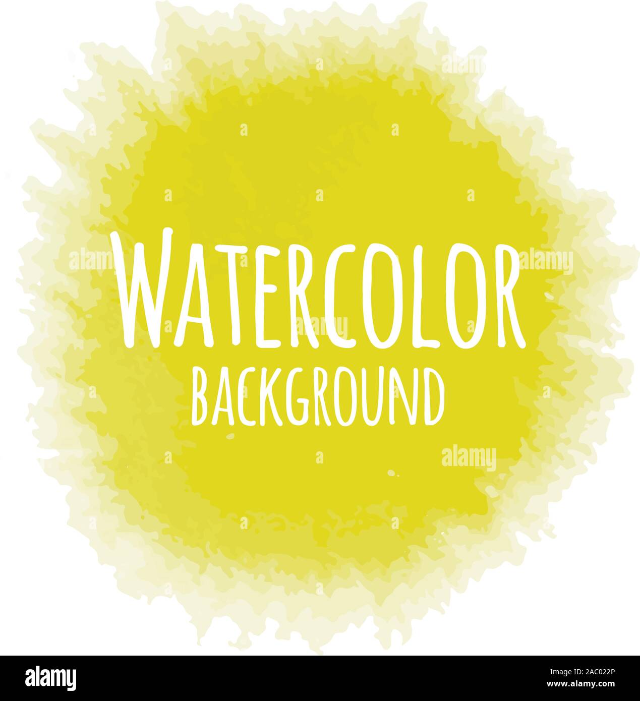 Abstract watercolor background yellow color isolated on white color ...