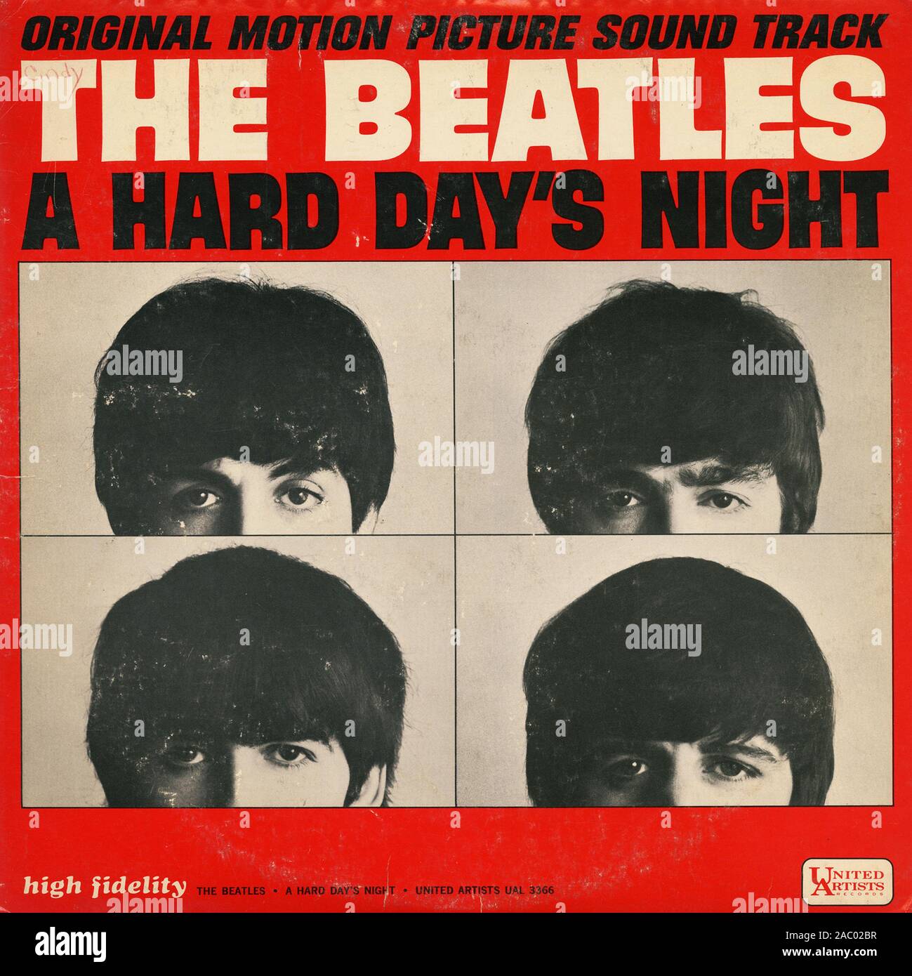 A Hard Day's Night The Beatles - Vintage vinyl album cover Stock Photo -  Alamy