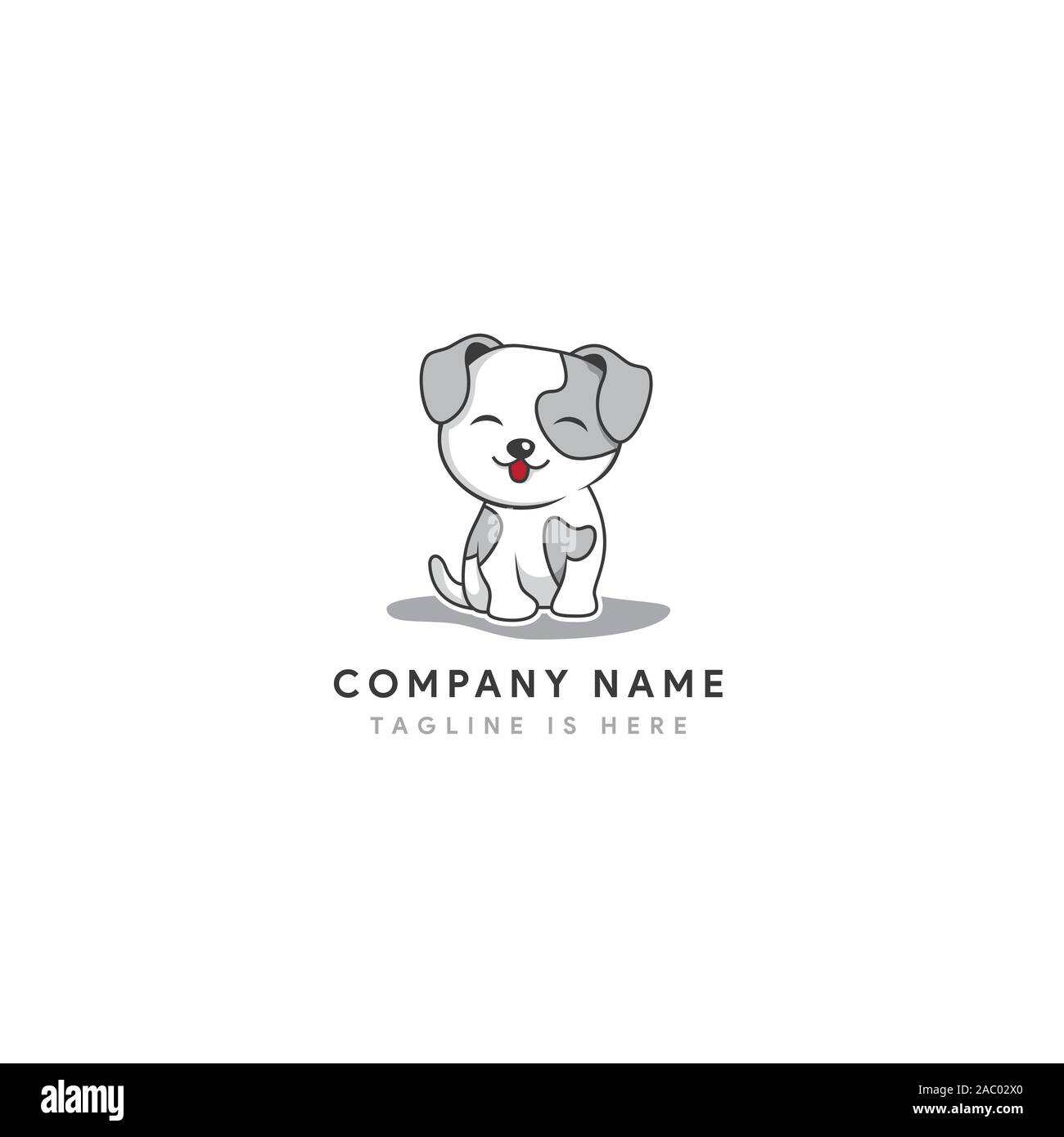 cute little dog logo Stock Vector