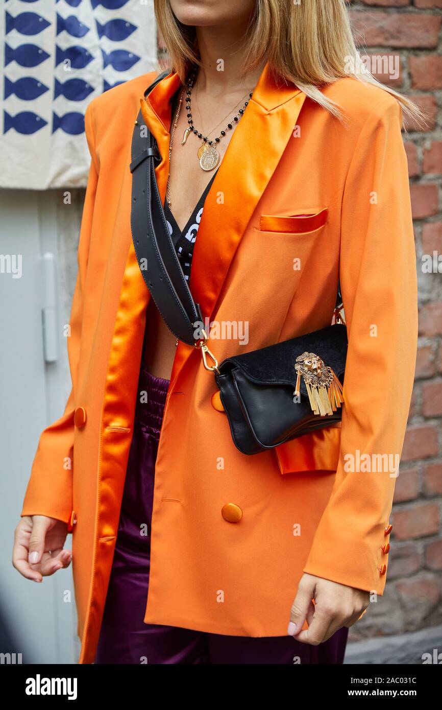 orange fendi coat