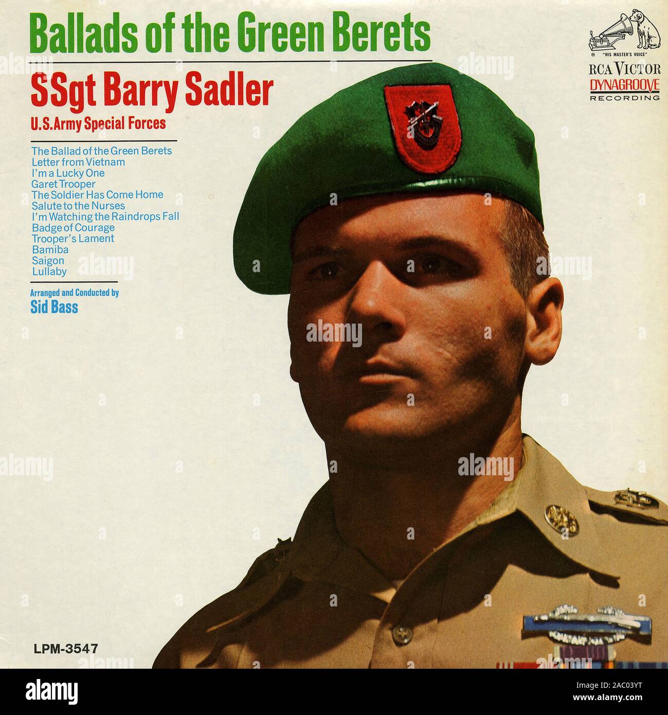 Ballads Of The Green Berets - Vintage vinyl album cover Stock Photo - Alamy