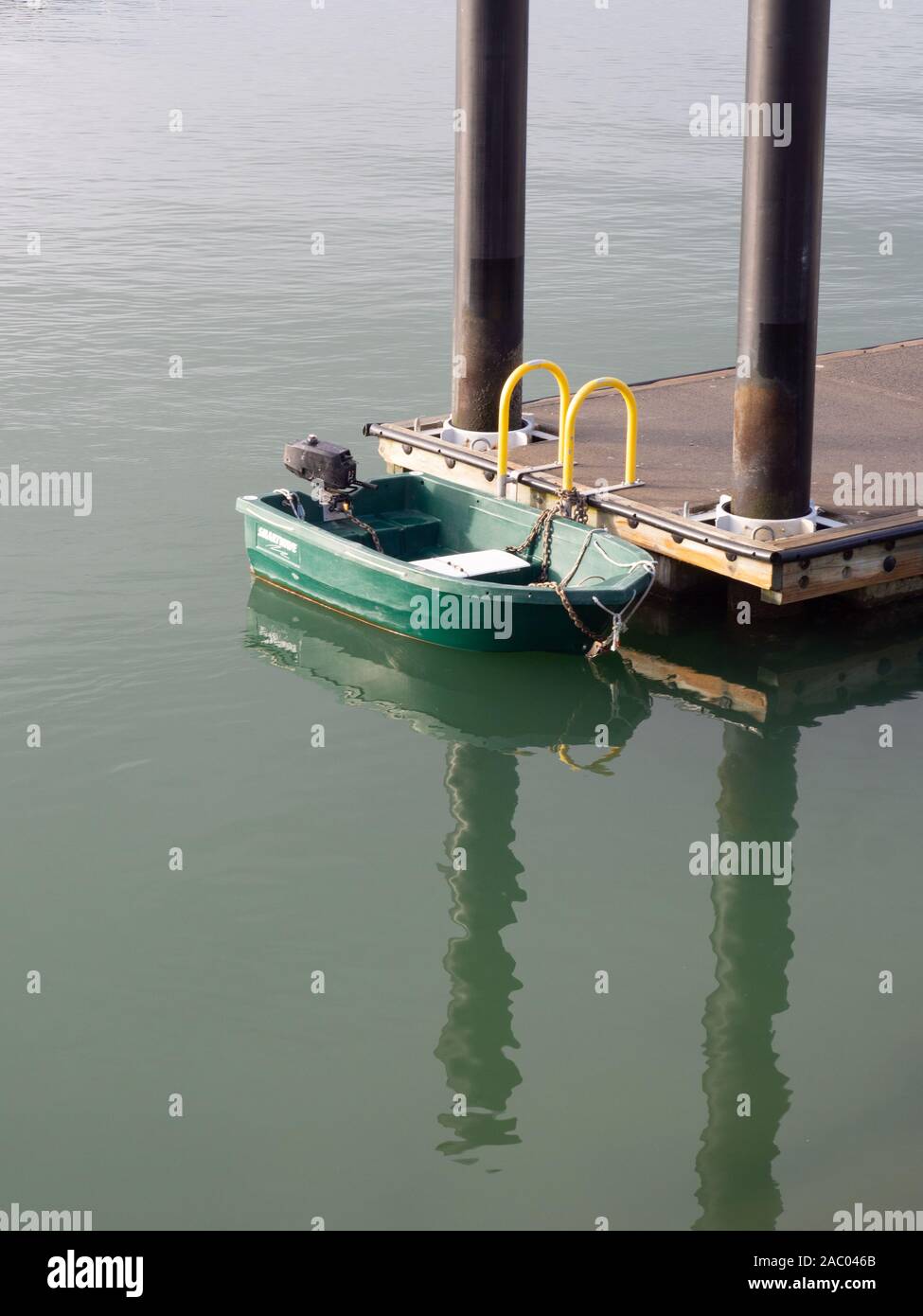 Small Green Boat Stock Photo Alamy