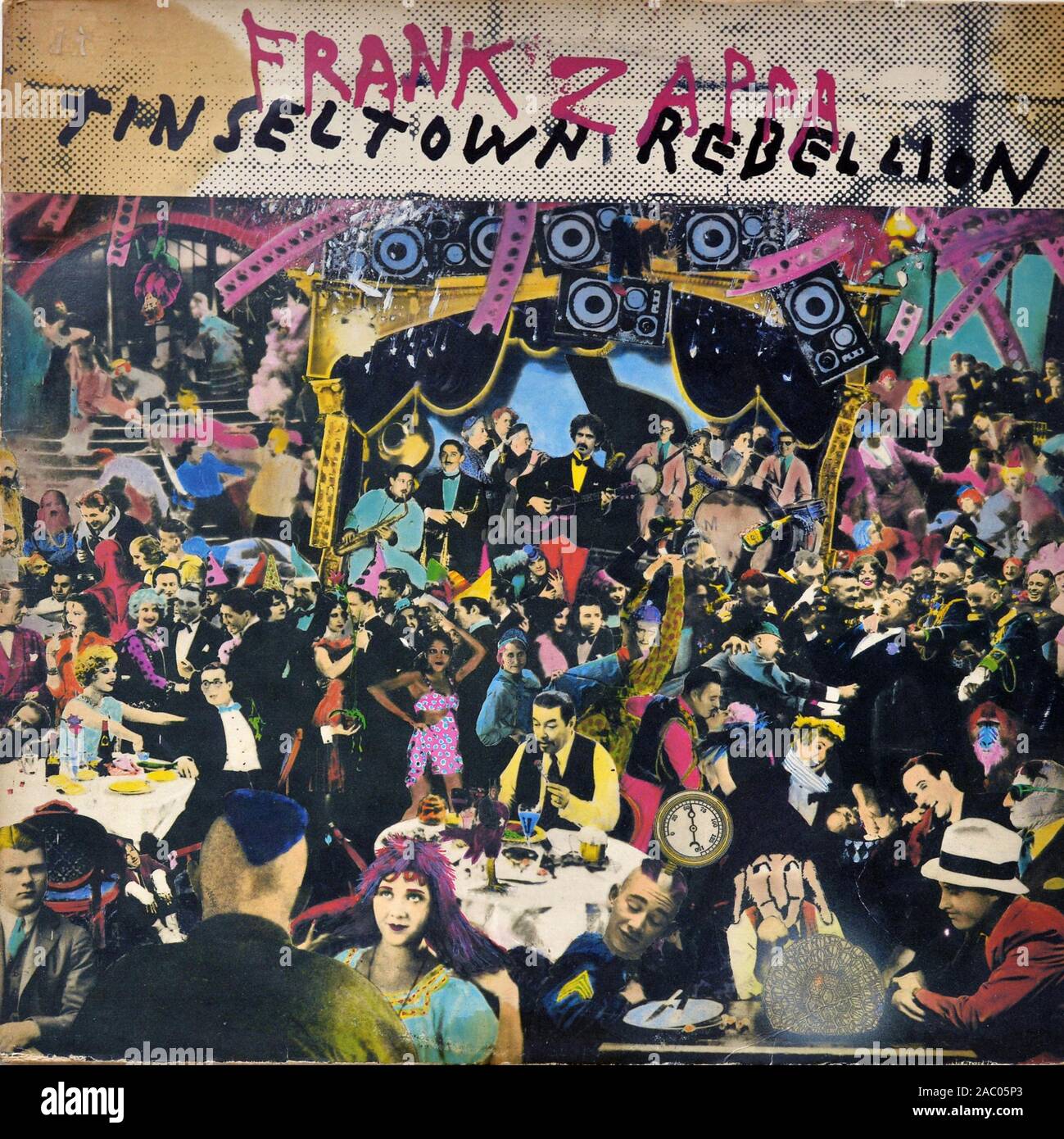 FRANK ZAPPA Tinseltown Rebellion Vintage vinyl album cover Stock