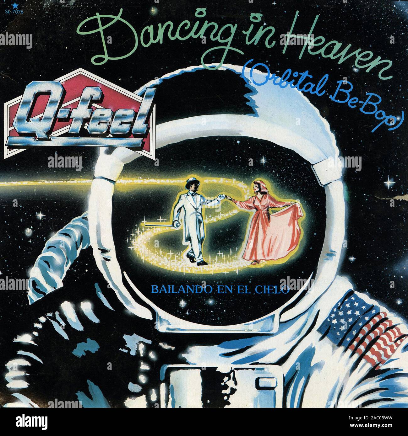 Dancing In Heaven (Orbital Be-Bop) _ Bailando En El Cielo   - Vintage vinyl album cover Stock Photo