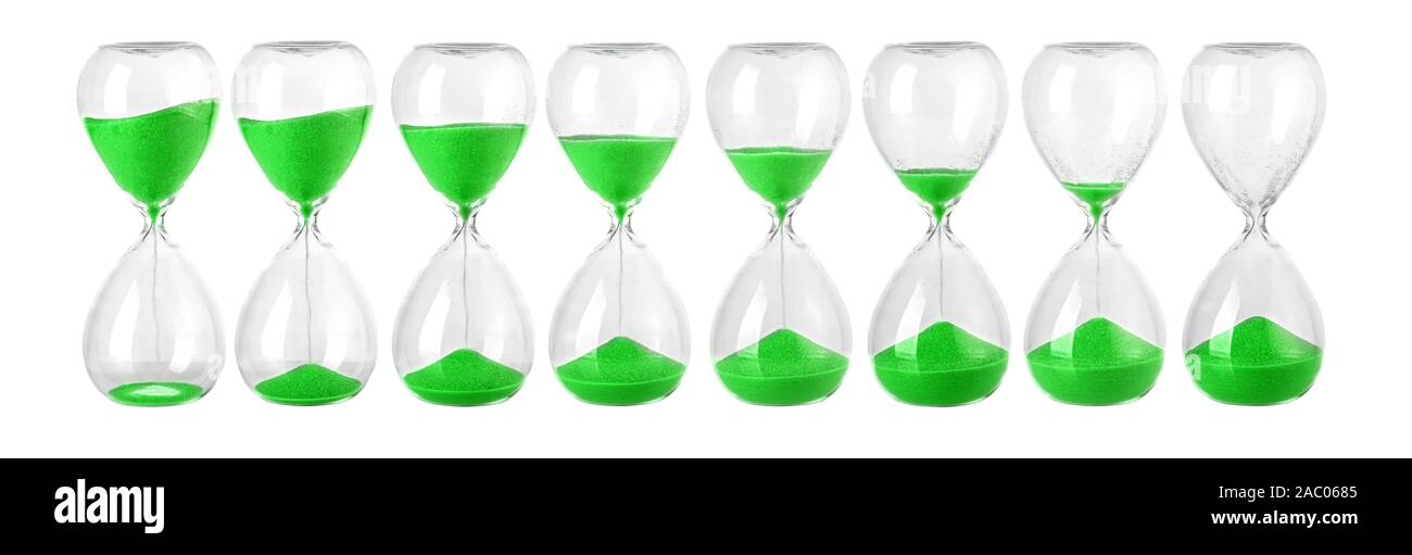 Hourglass isolated on white background Stock Photo
