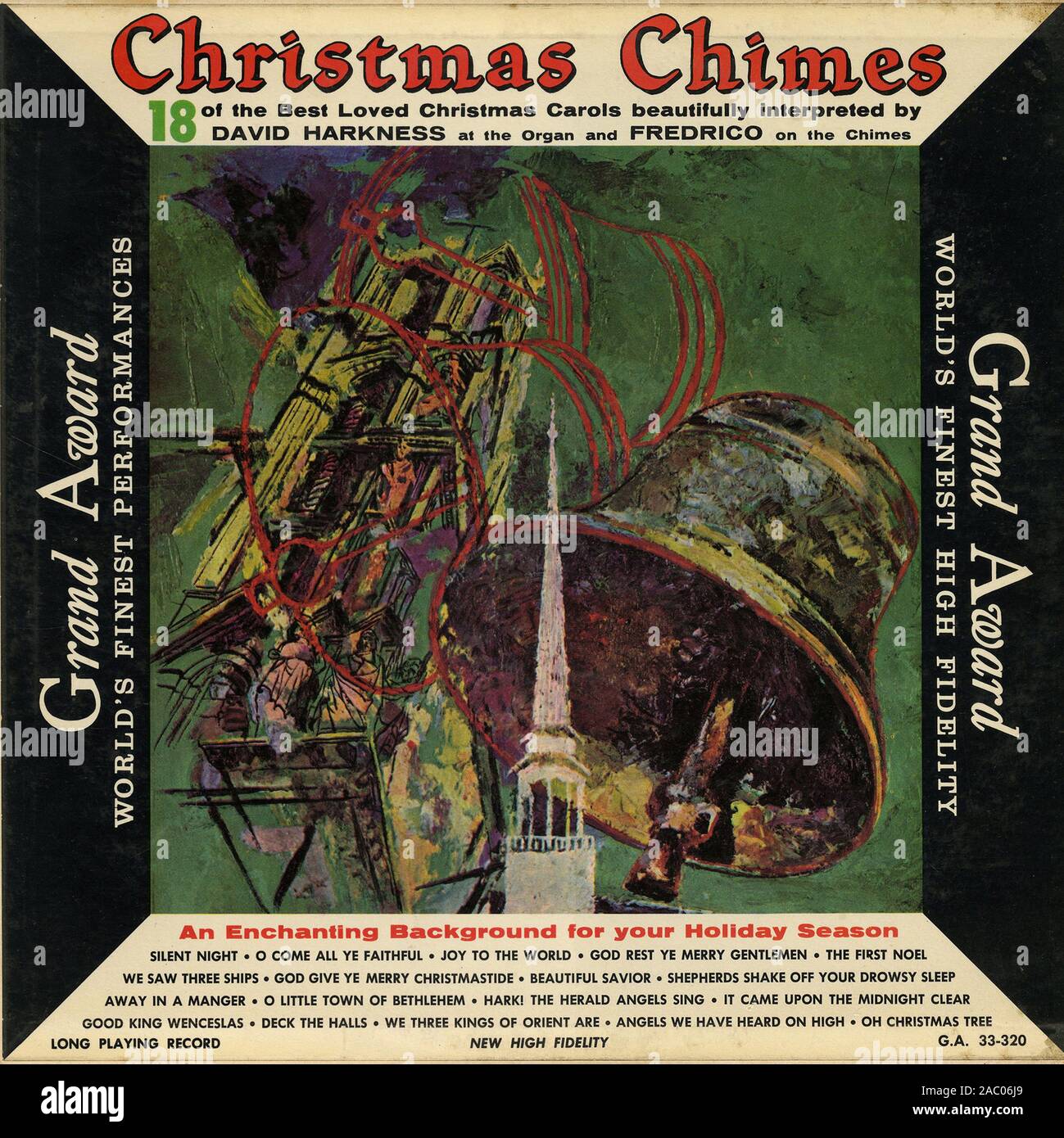 Christmas Chimes Vintage vinyl album cover Stock Photo Alamy