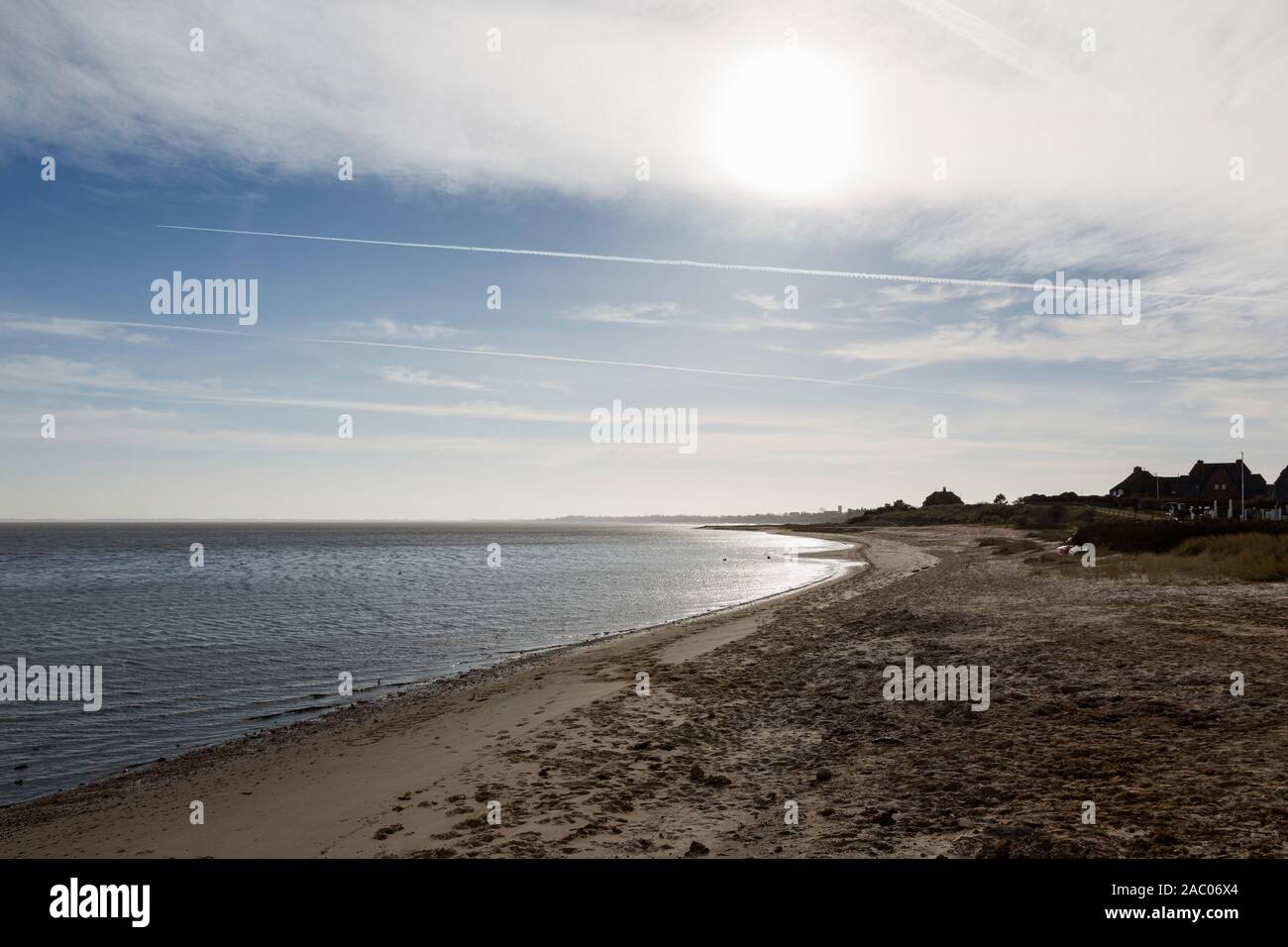 Wattenmeer, Strand, Gegenlicht, Munkmarsch, Sylt Stock Photo