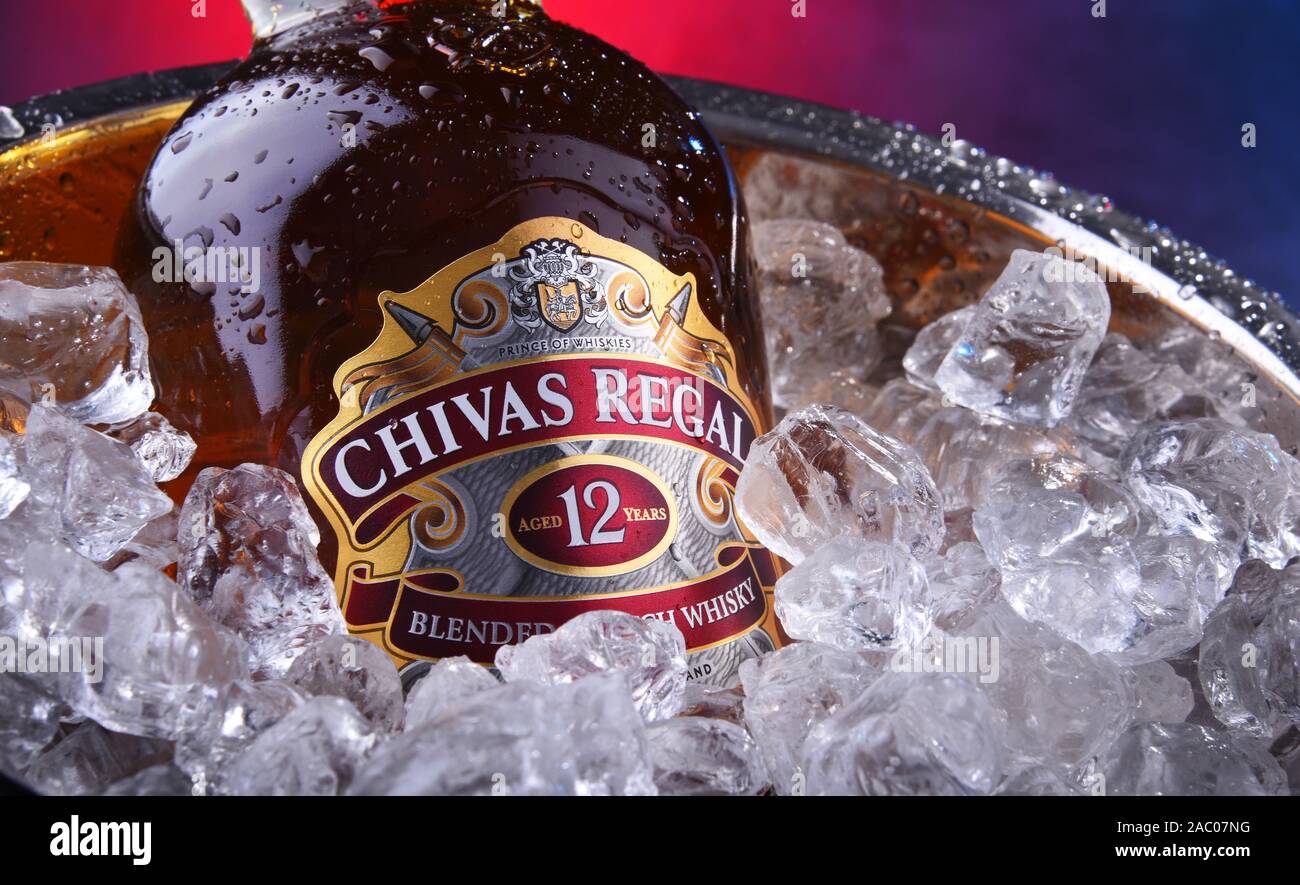 POZNAN, POL - SEP 5, 2019: Bottle of Chivas Regal 12, a blended Scotch  whisky made from whiskies matured for at least 12 years, produced by Chivas  Bro Stock Photo - Alamy