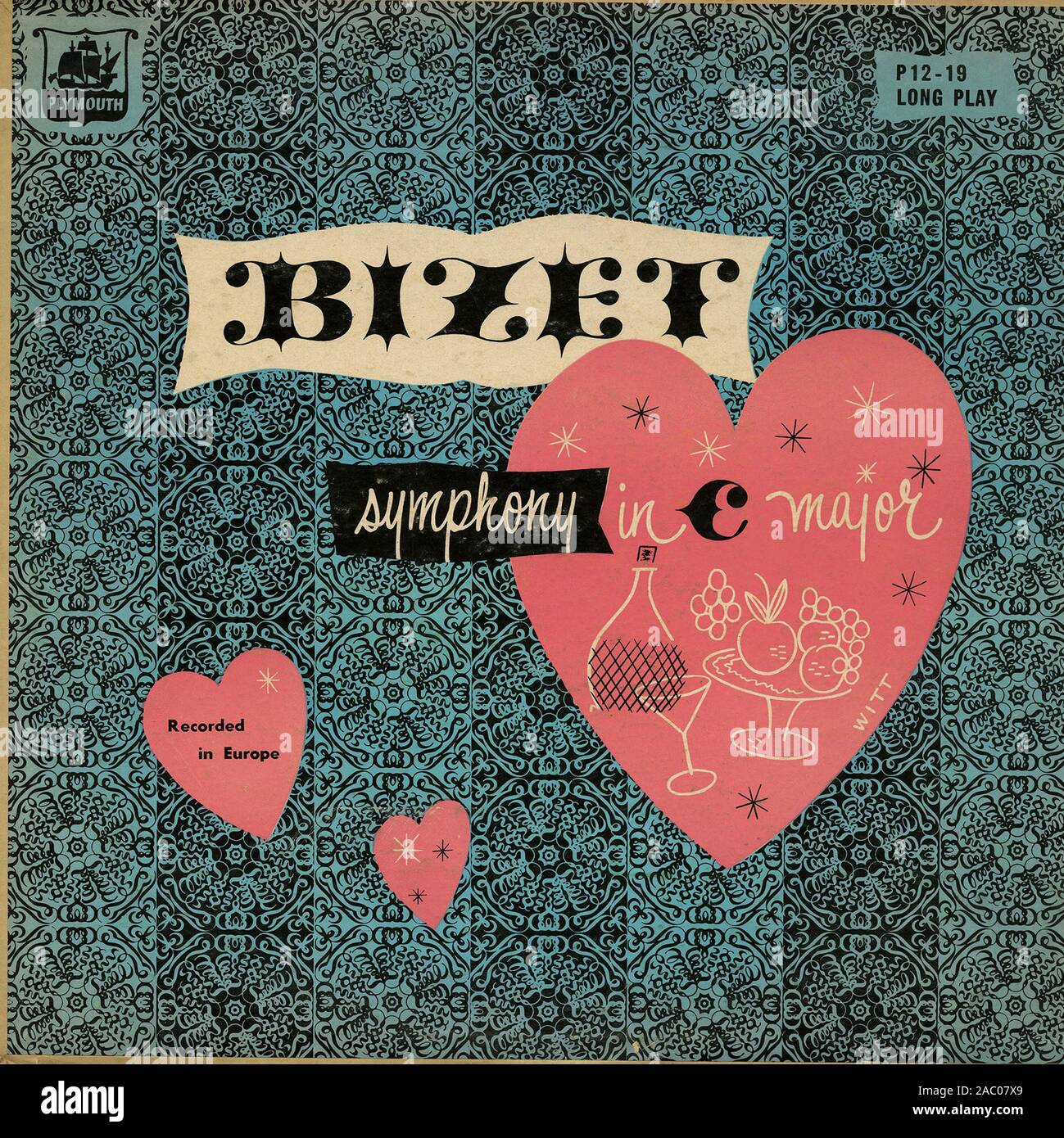 Bizet Symphony In C Major Vintage vinyl album cover Stock Photo Alamy