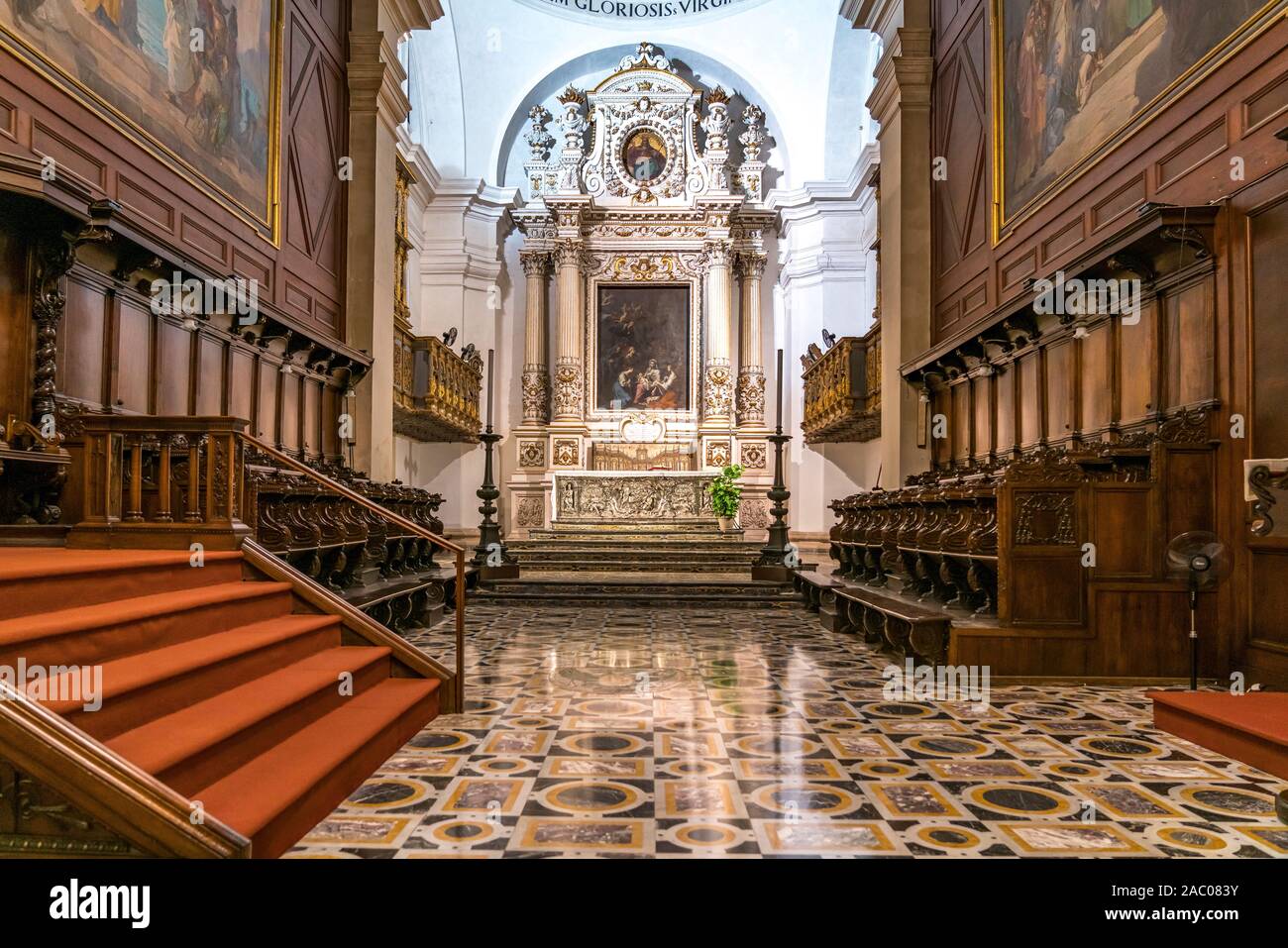 Innenraum Der Kathedrale Santa Maria Delle Colonne Insel