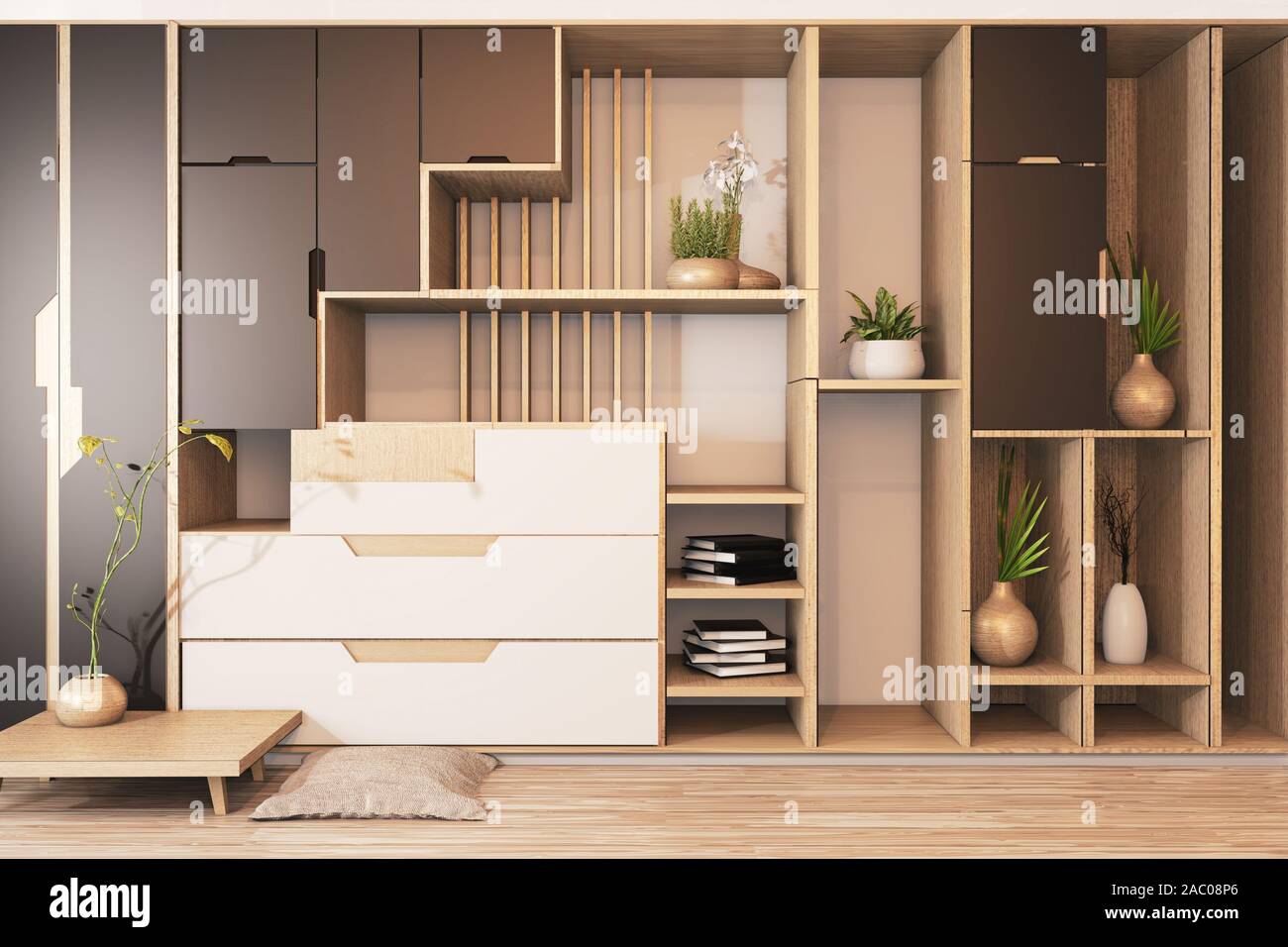 Black And White Cabinet Mix Wardrobe Shelf Wooden Japanese Style And Decoration Plants On Shelf 3d Rendering Stock Photo Alamy Black And White Cabinet Mix Wardrobe Shelf Wooden Japanese Style And Decoration Plants On Shelf 3d Rendering Stock Photo Alamy