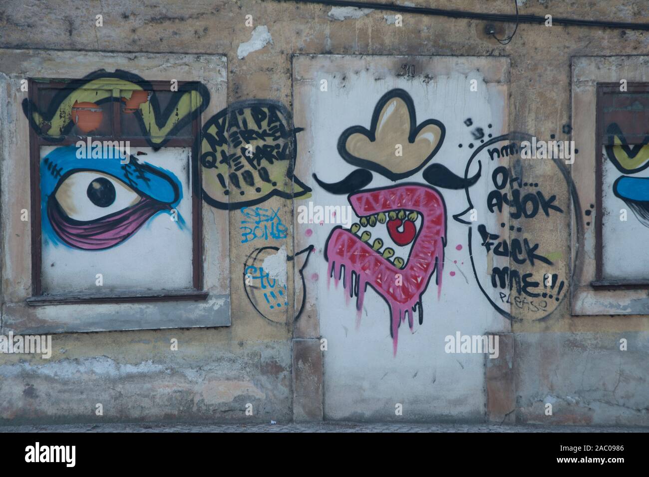 Coimbra Street art and graffiti Stock Photo