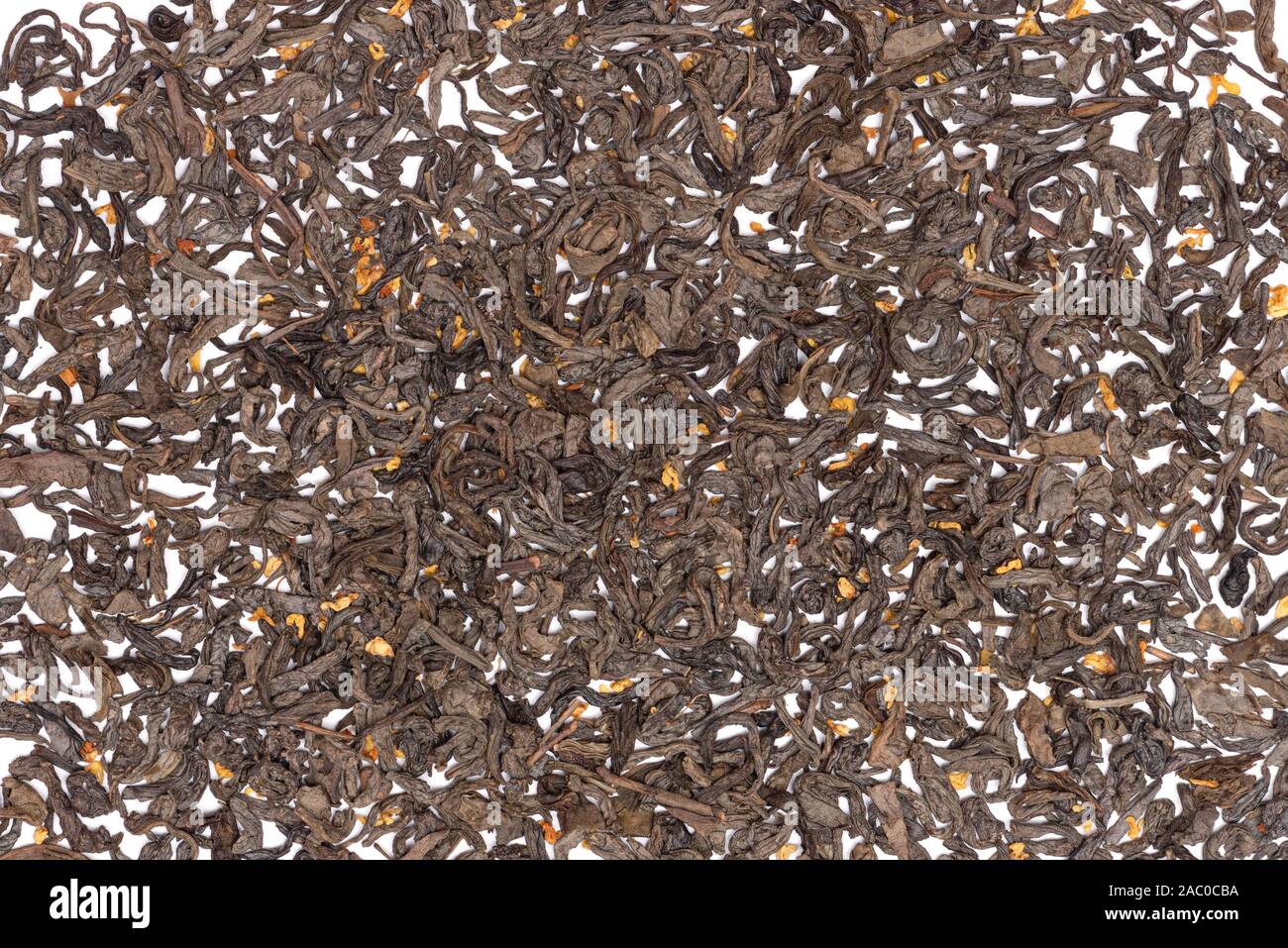 Dried herbal tea leaves texture background. Top view Stock Photo Alamy