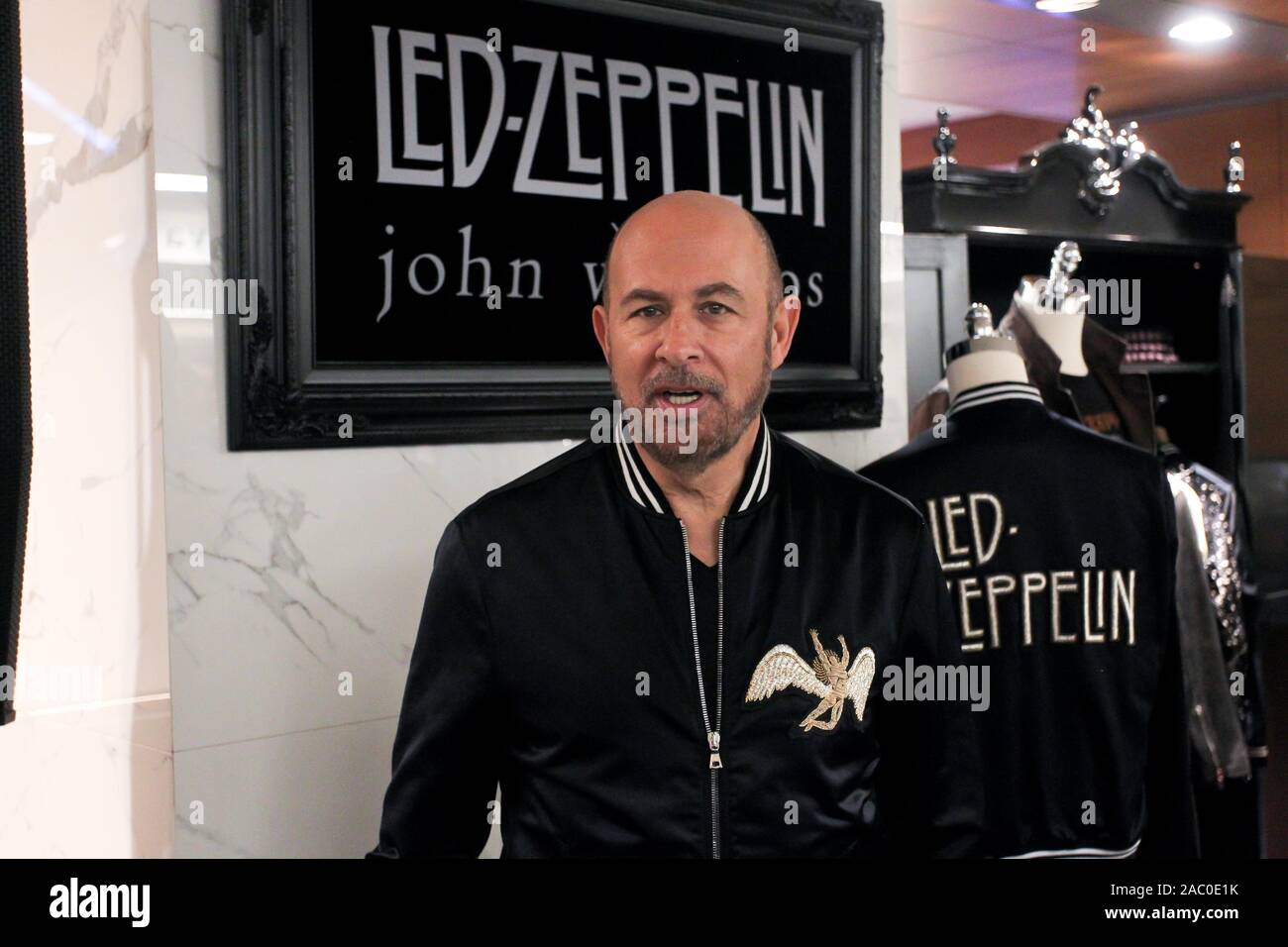Fashion designer JOHN VARVATOS presents his new collection "JOHN VARVATOS X  LED ZEPPELIN" in Athens Stock Photo - Alamy