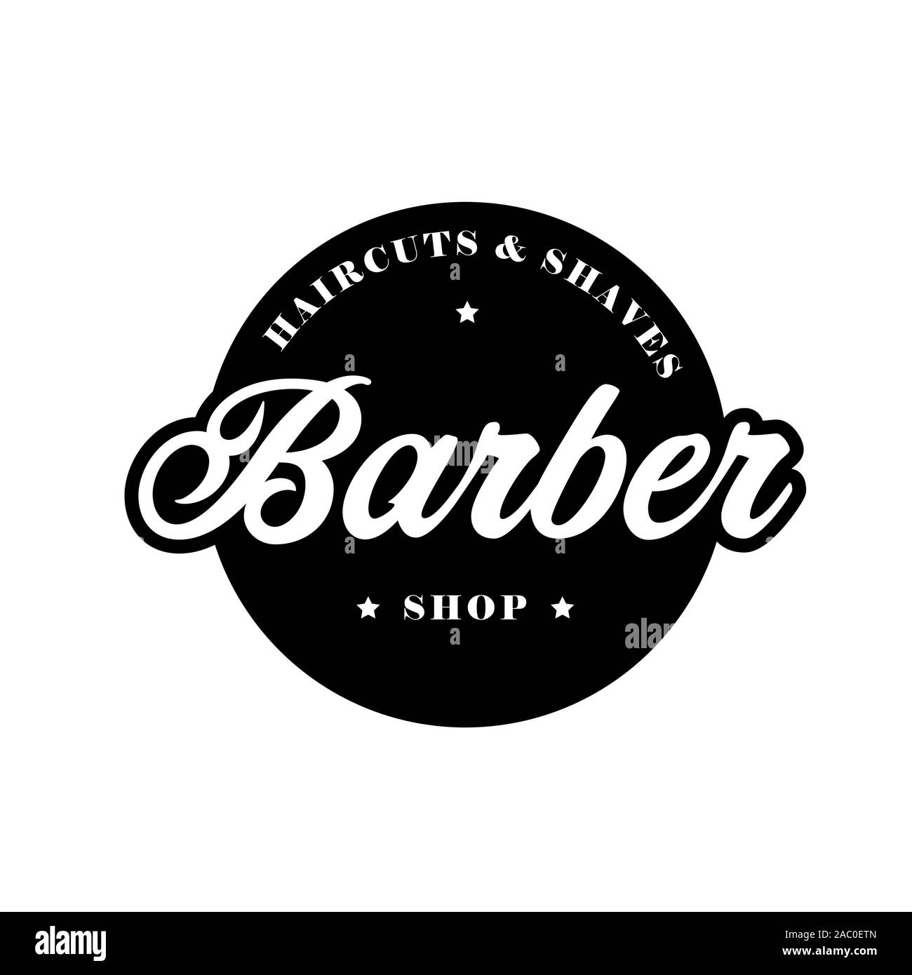 Barber Shop vintage stamp black Stock Vector
