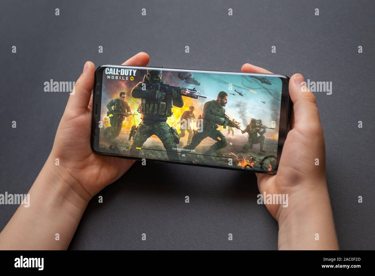 Sarajevo, Bosnia and Herzegovina - November 29, 2019: Call of Duty: Mobile first-person shooter game developed by TiMi Studios and published by Activi Stock Photo