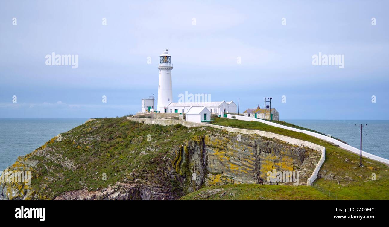 South Stack lighthouse, Anglesey - Wales Stock Photo