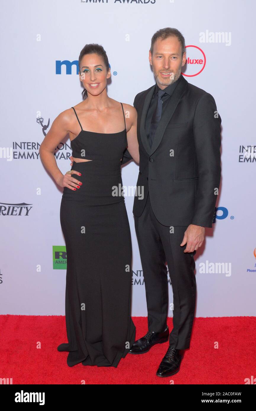 NEW YORK, NY - NOVEMBER 25: Catherine Reitman and Philip Sternberg attend  the 2019 International Emmy Awards at New York Hilton on November 25, 2019  i Stock Photo - Alamy