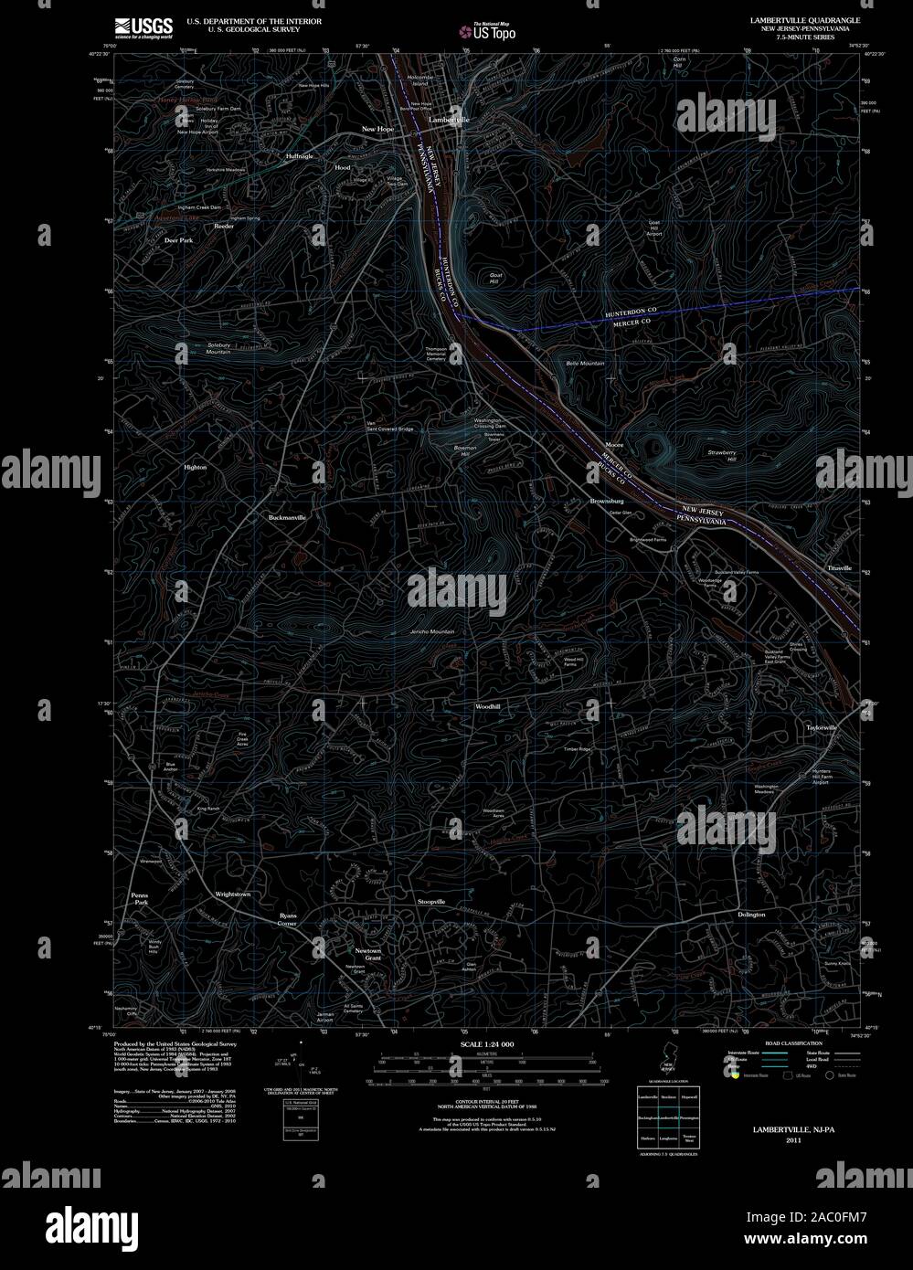 Map of lambertville hires stock photography and images Alamy
