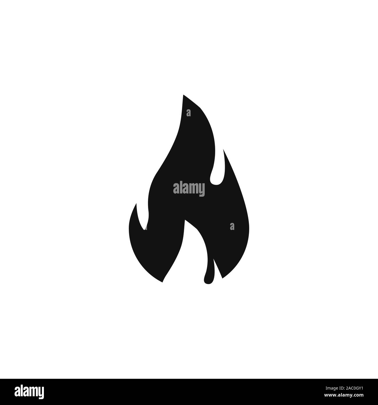 Black burning fire Isolated vector icon Stock Vector Image & Art - Alamy