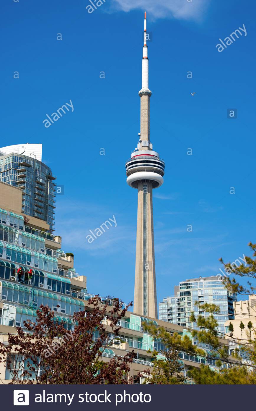 Toronto Canada Cn Tower Amid Other Skyline Buildings The Famous Toronto Canada Cn Tower Amid Other Skyline Buildings The Famous