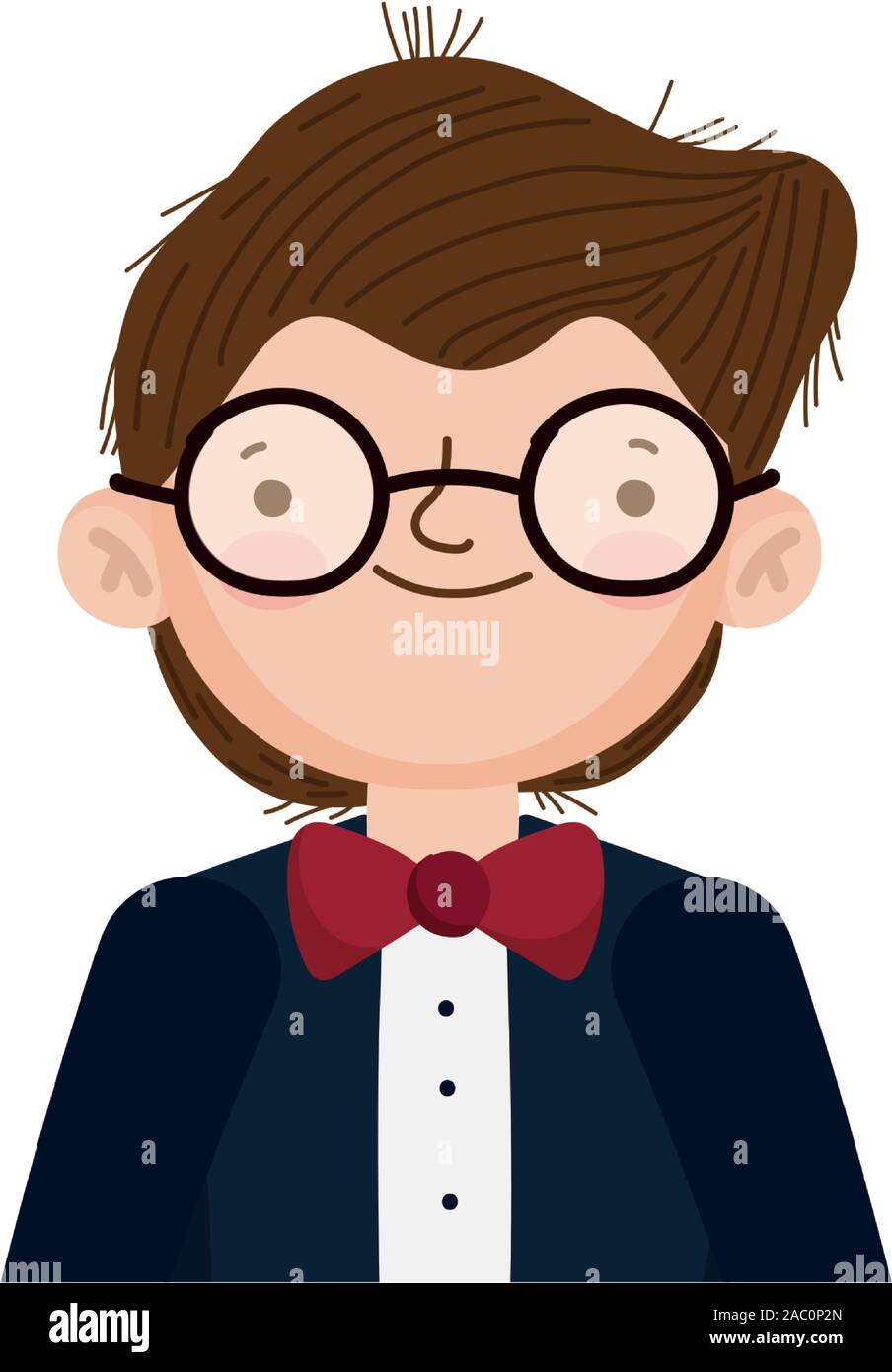 wedding groom man cartoon character in suit vector illustration Stock ...
