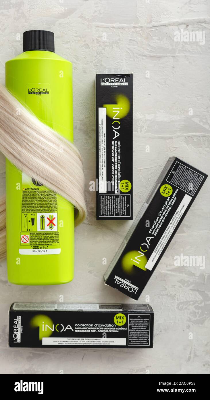 Set of cosmetics for Hair Coloristics Inoa by L'oreal professionnel Paris. Inoa Loreal oxidant riche and professional hair dye in boxes for Stock Photo - Alamy Set of cosmetics for Hair Coloristics Inoa by L'oreal professionnel Paris. Inoa Loreal oxidant riche and professional hair dye in boxes for Stock Photo - Alamy