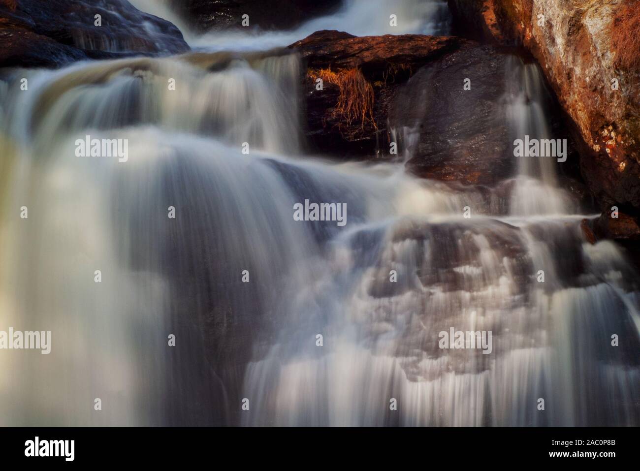 Cascading Water in Motion Stock Photo