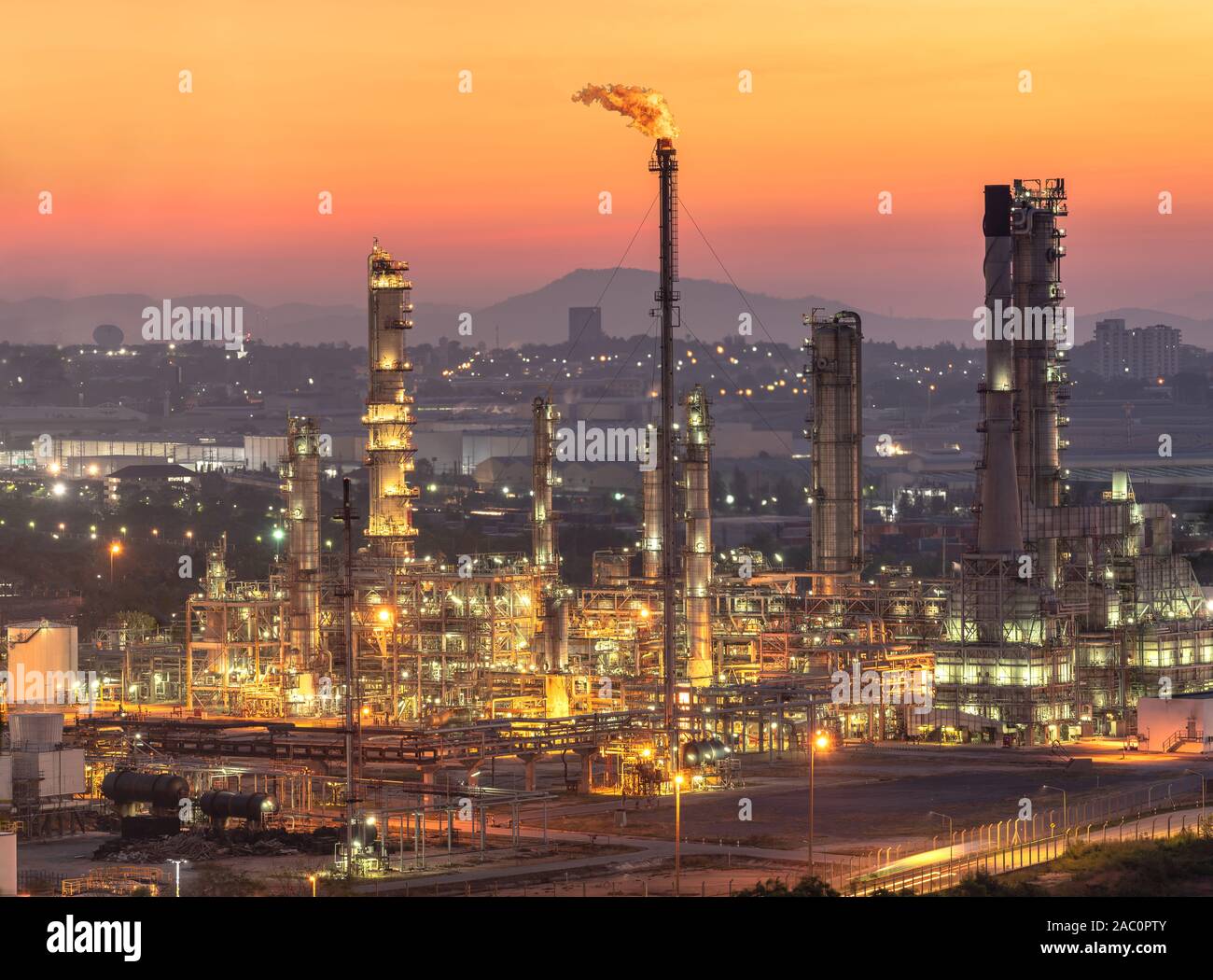 Industrial oil and gas refinery plant zone. image Stock Photo Alamy