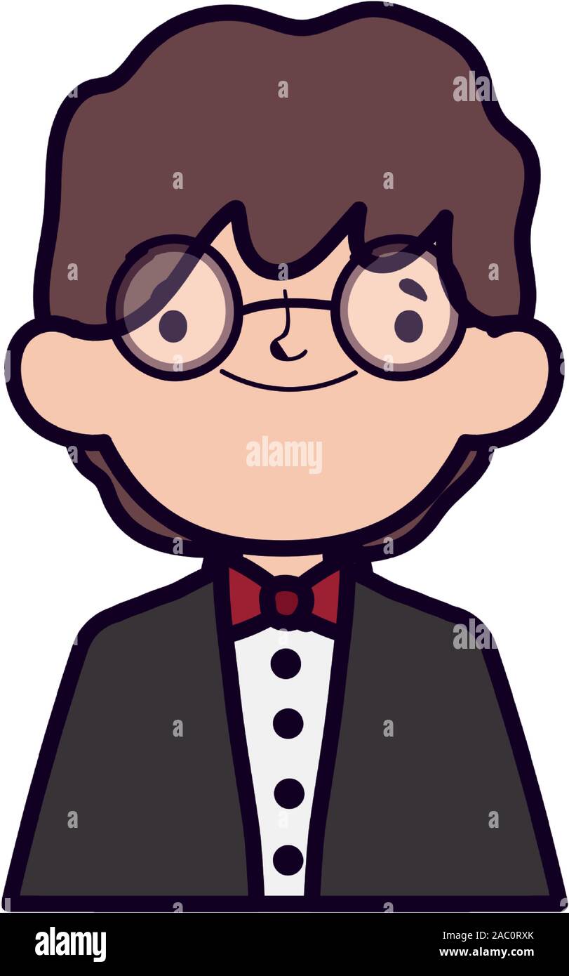 wedding groom man cartoon character in suit portrait vector ...