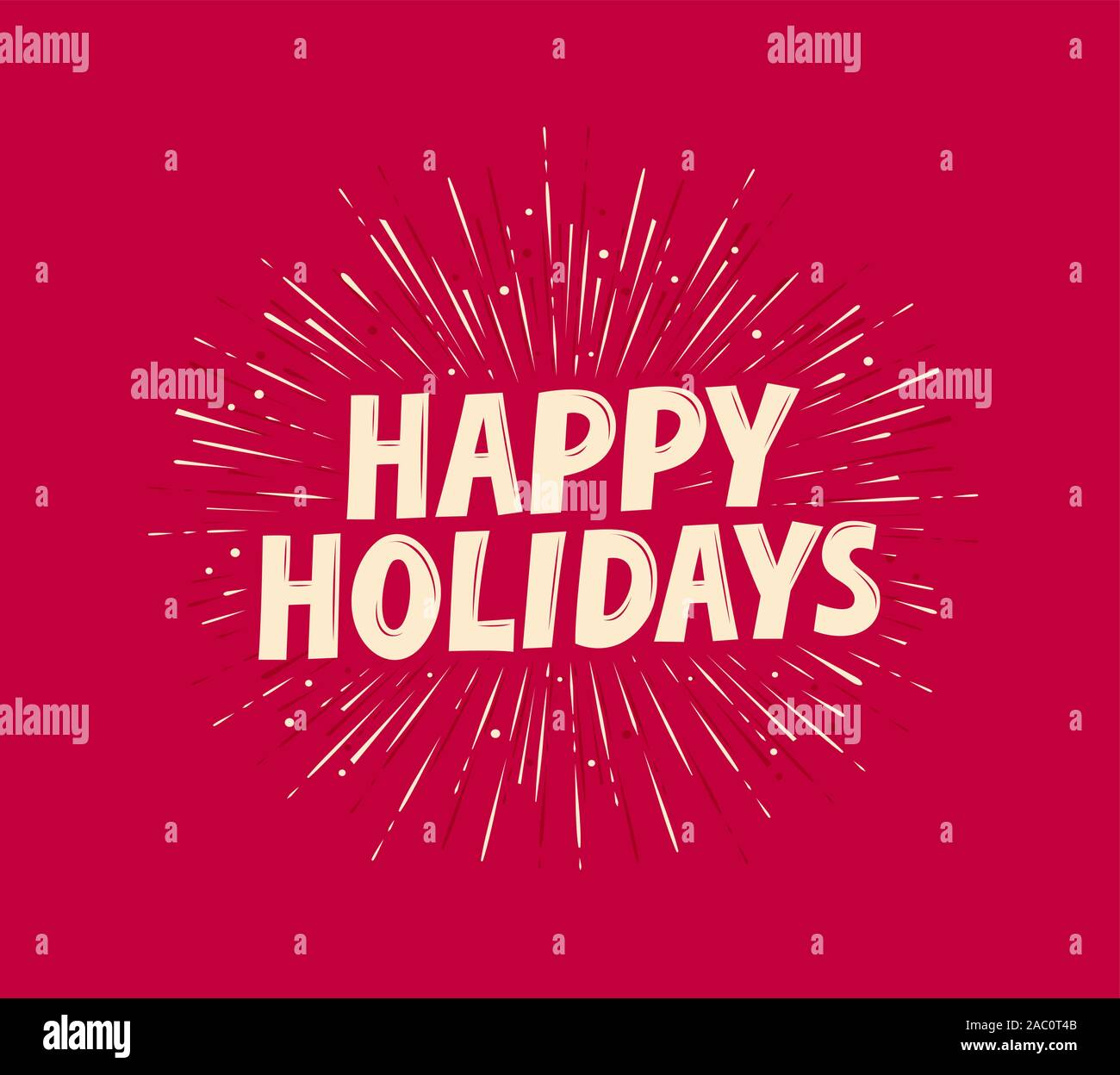 Happy Holidays greeting card. Banner vector illustration Stock Vector ...