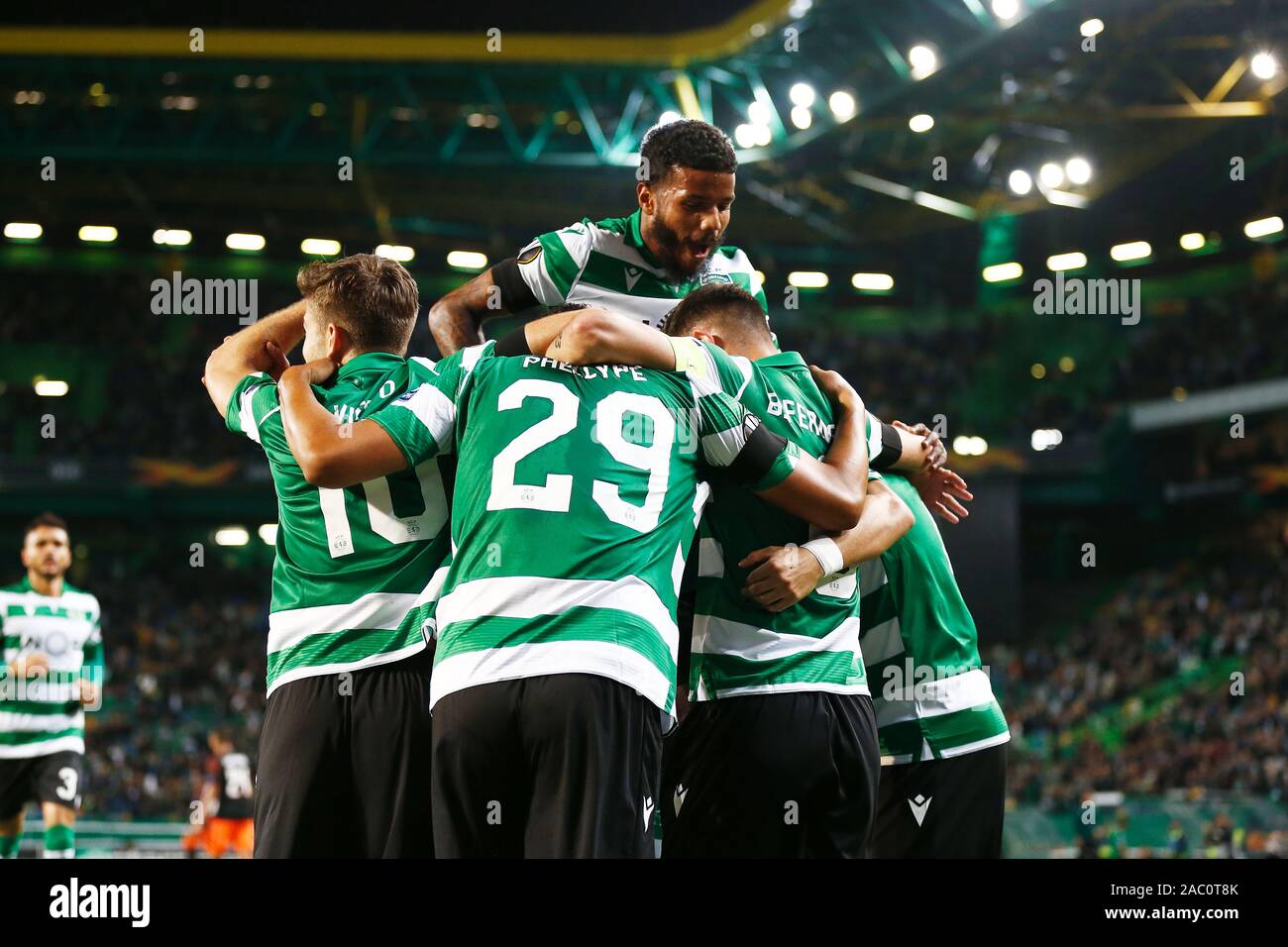 Lisbon Portugal 28th Nov 2019 Sporting Team Group Sportingcp Football Soccer Sporting Team Group Celebrate After