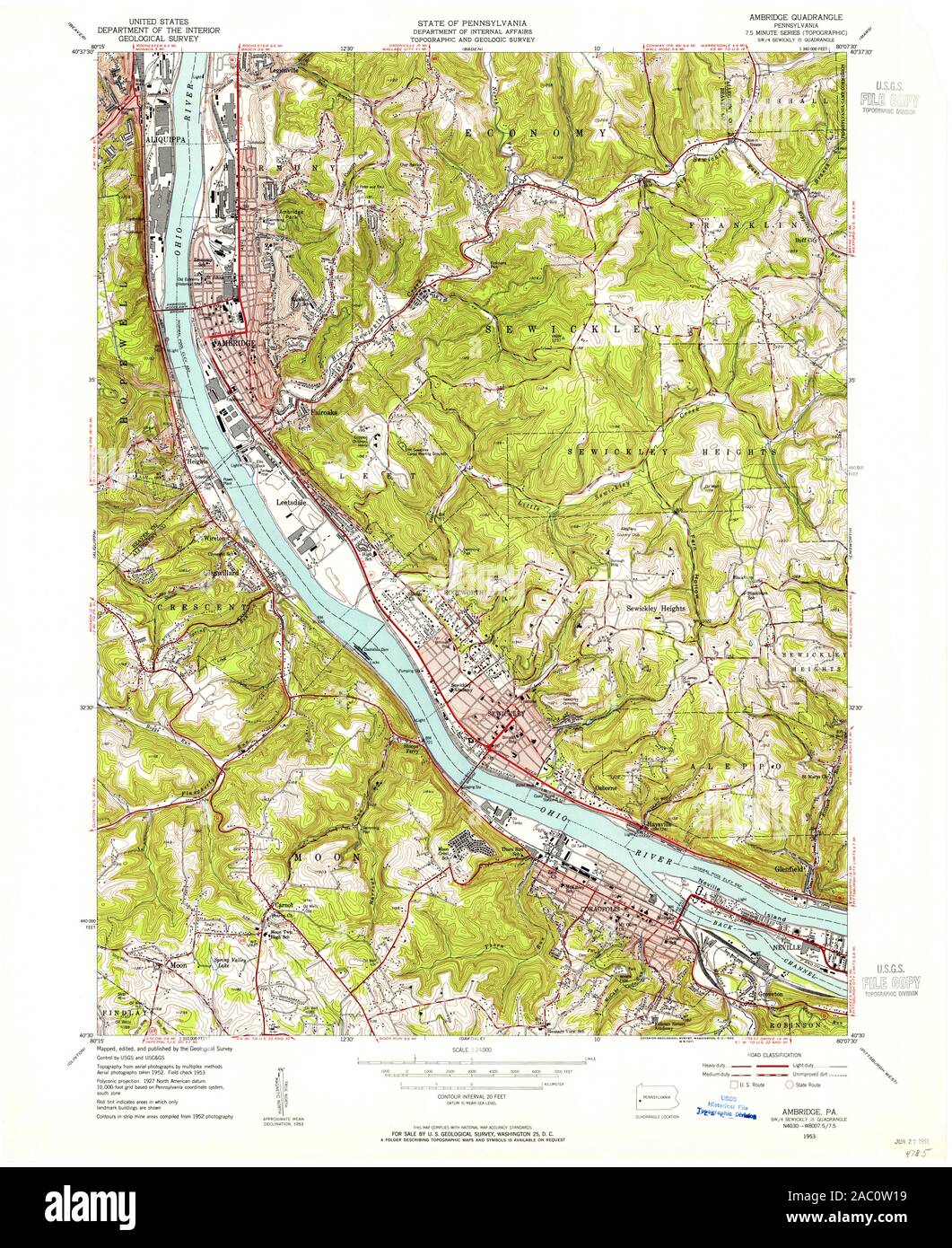 Ambridge pennsylvania map Cut Out Stock Images & Pictures Alamy