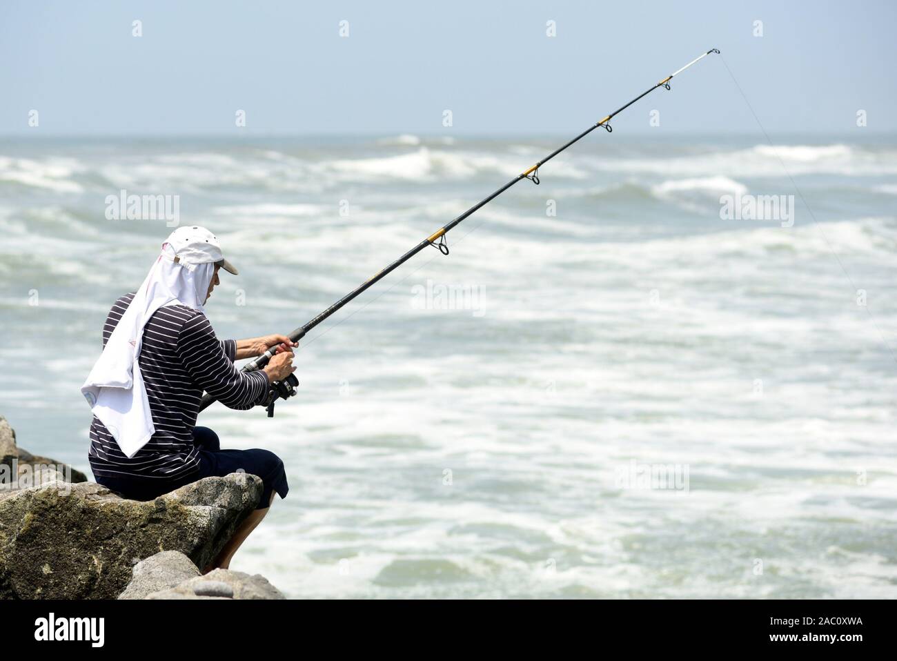 Silhouette man casting fishing rod hi-res stock photography and images -  Page 6 - Alamy