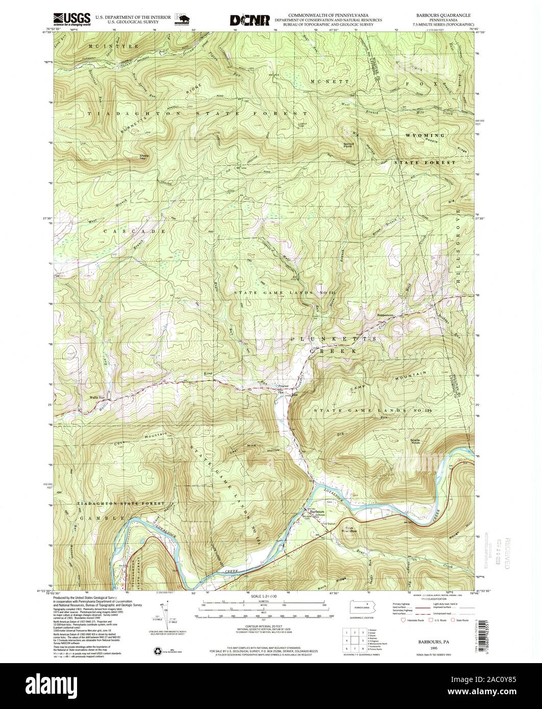 Barbours pennsylvania map hi-res stock photography and images - Alamy