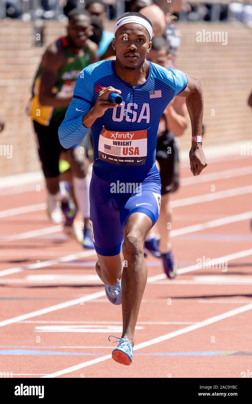 Dontavius Wright (USA) competing USA vs the World Men 4x400m at the