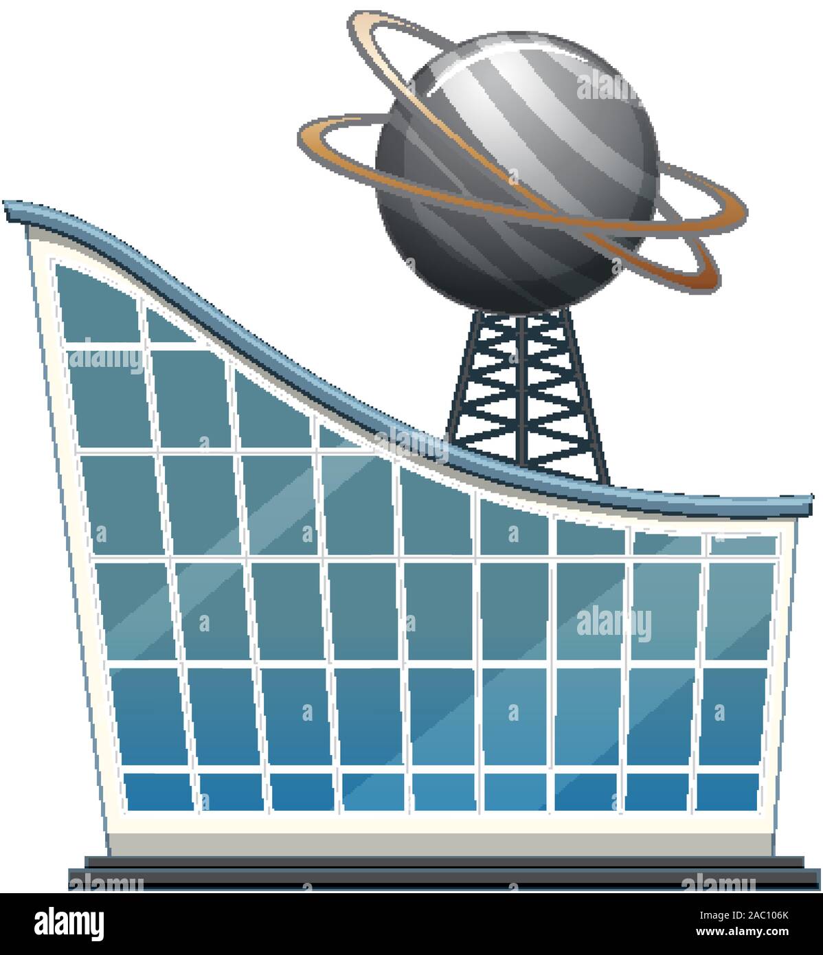 Isolated picture of modern building illustration Stock Vector Image ...