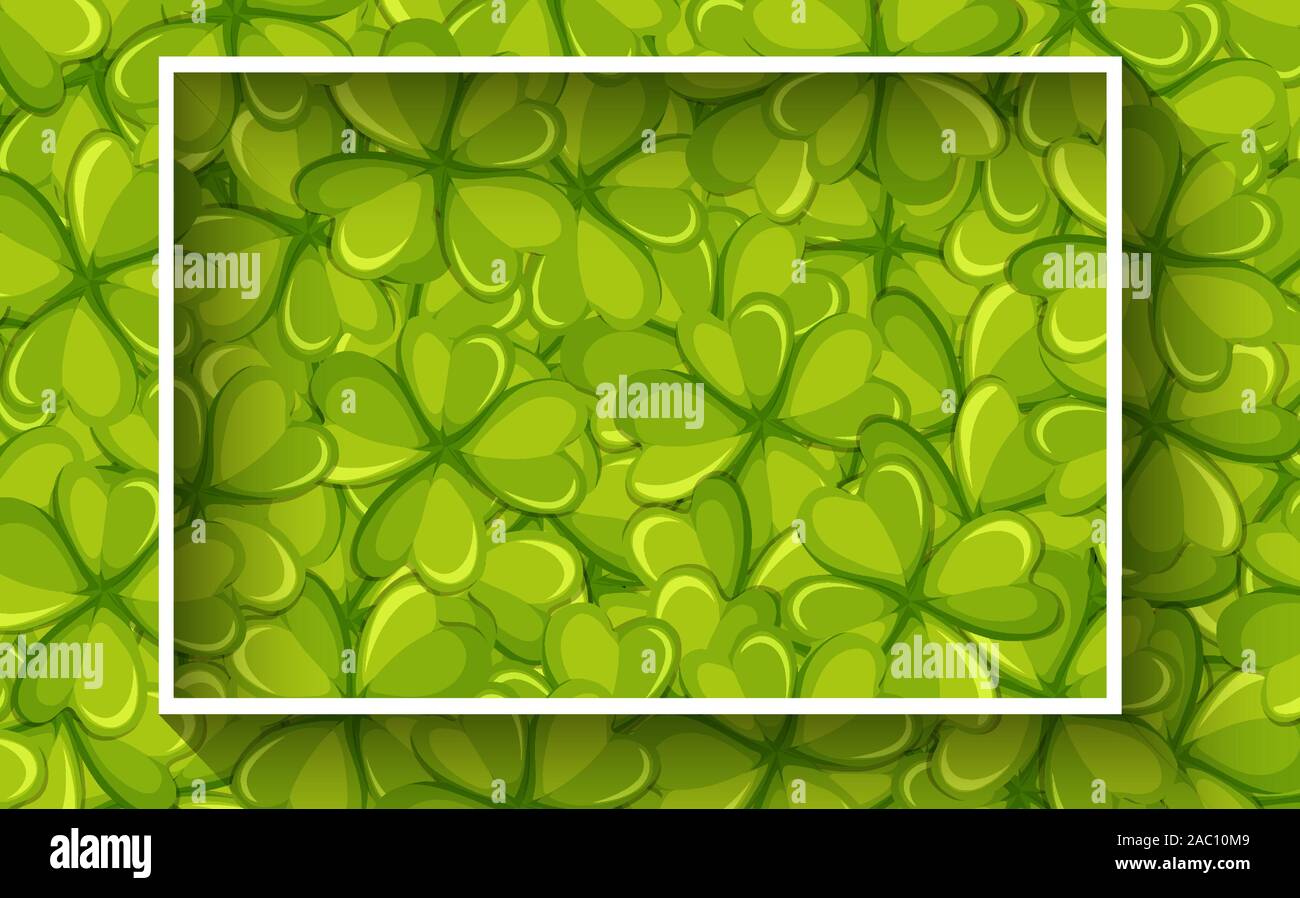 Border template with green leaves illustration Stock Vector Image & Art ...