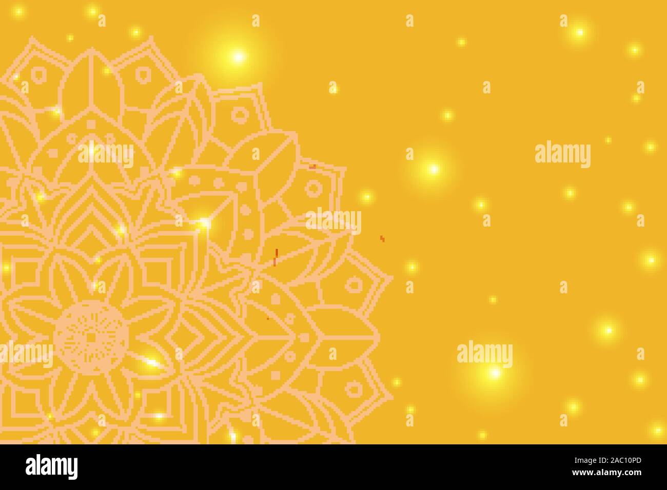 Yellow background with mandala patterns illustration Stock Vector Image &  Art - Alamy