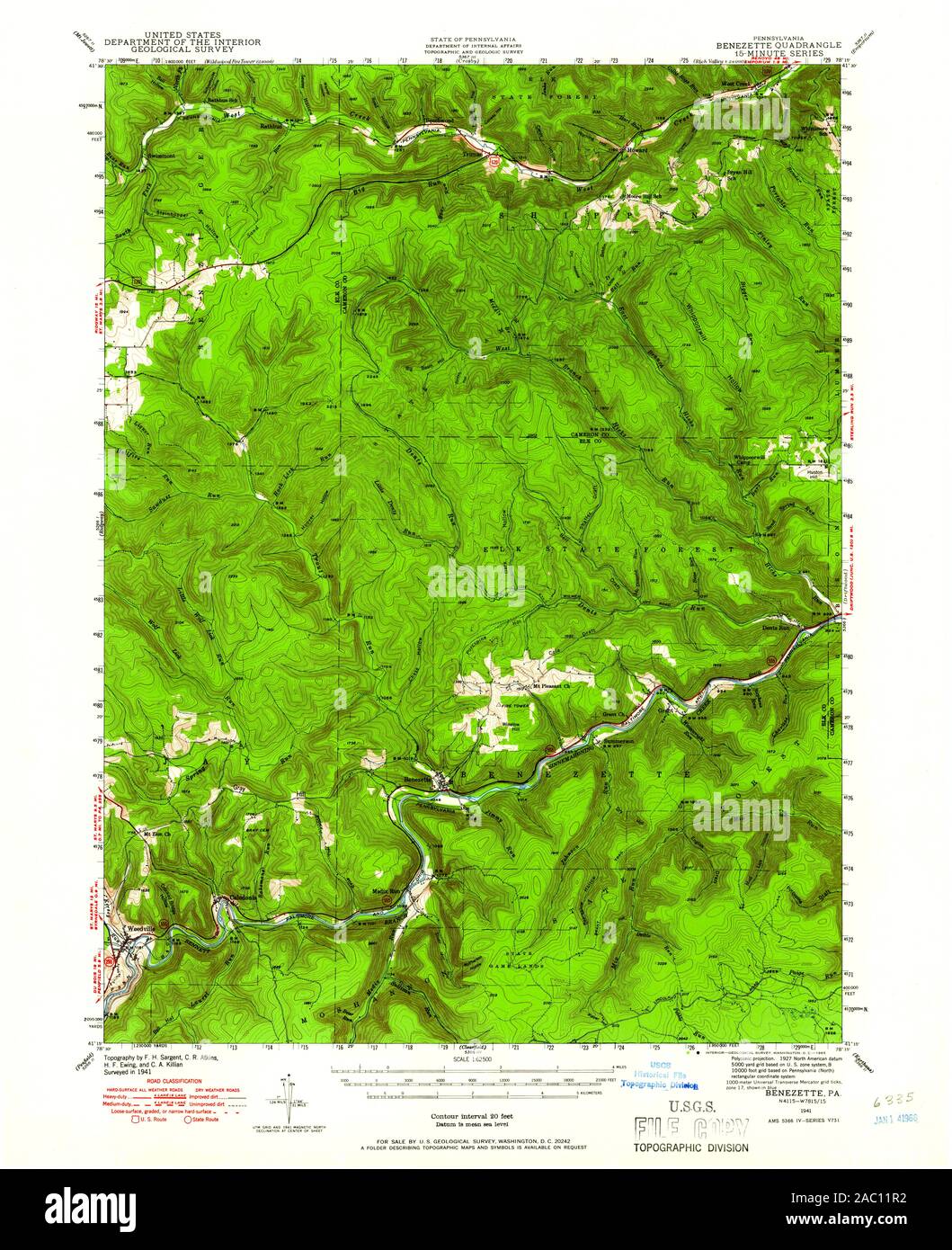 Benezette map Cut Out Stock Images & Pictures Alamy