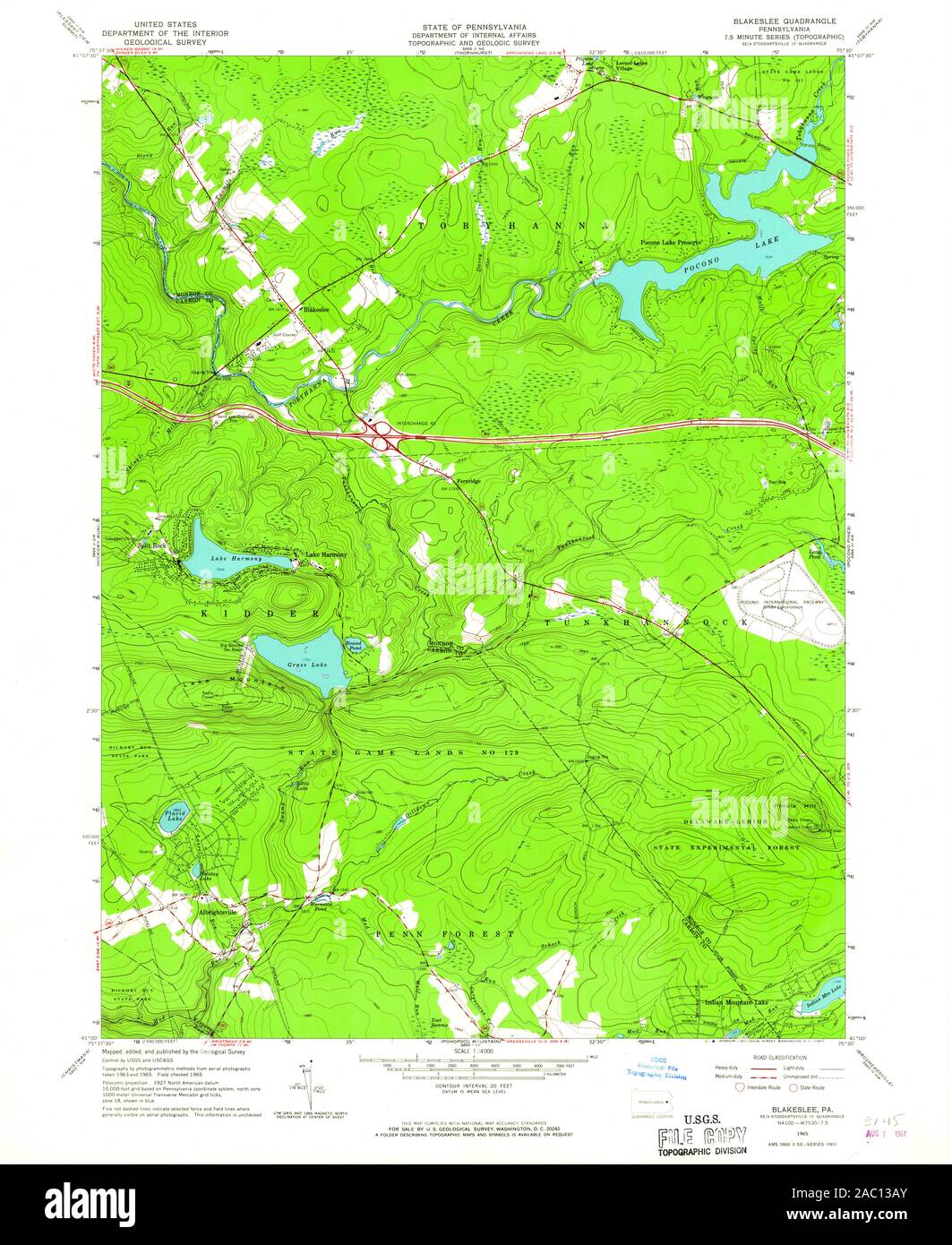 Map of blakeslee pennsylvania Cut Out Stock Images & Pictures Alamy
