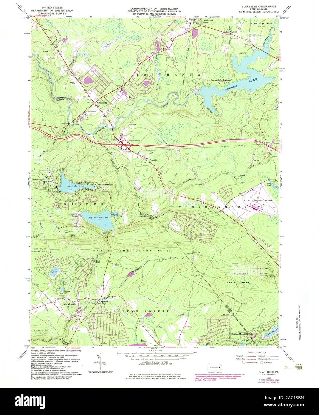 Blakeslee pennsylvania map Cut Out Stock Images & Pictures Alamy