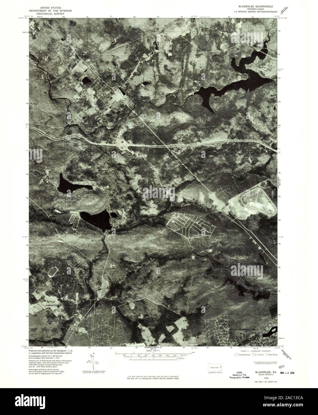 Map of blakeslee hires stock photography and images Alamy